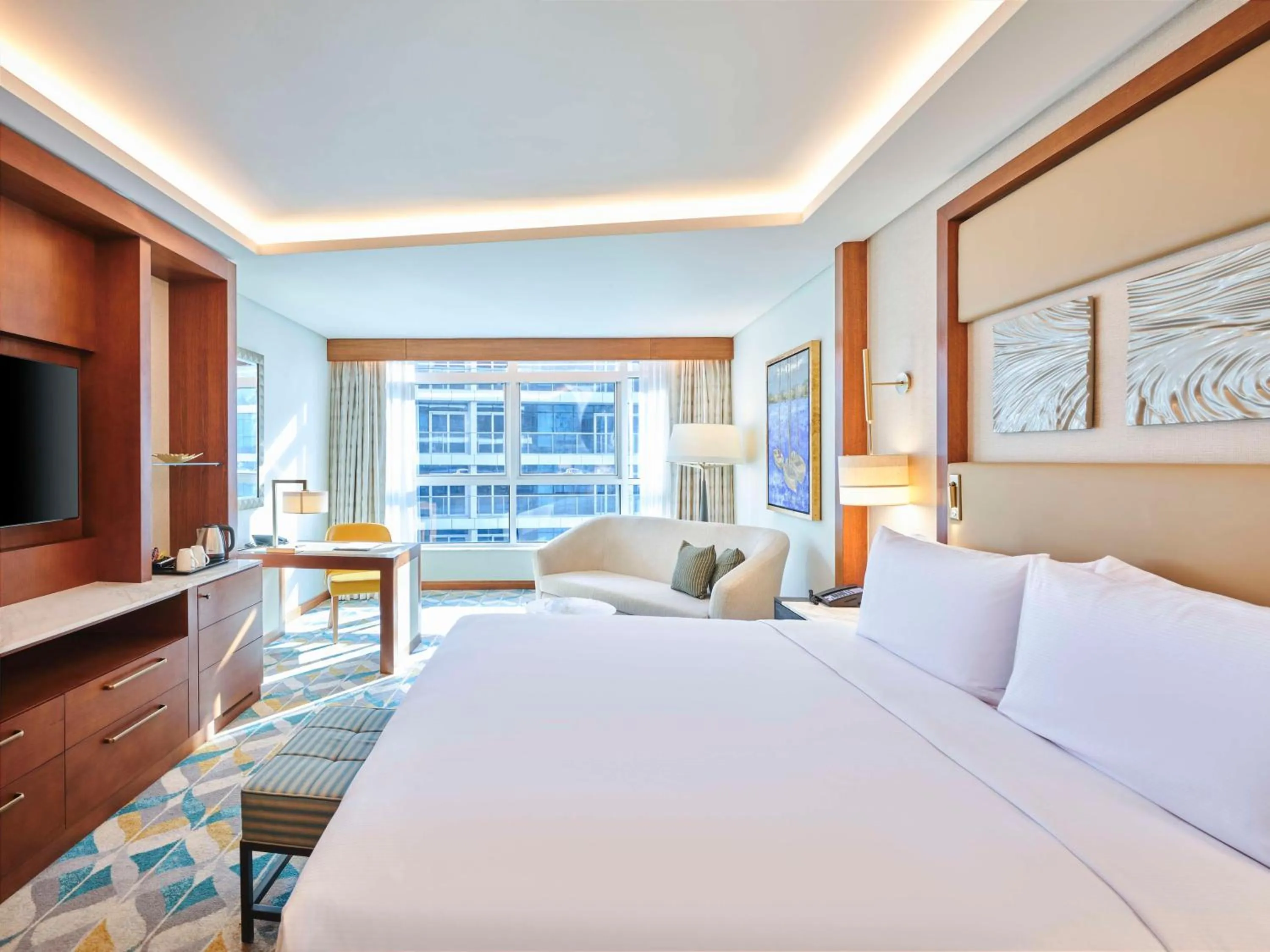 Bed in Hilton Cairo Nile Maadi