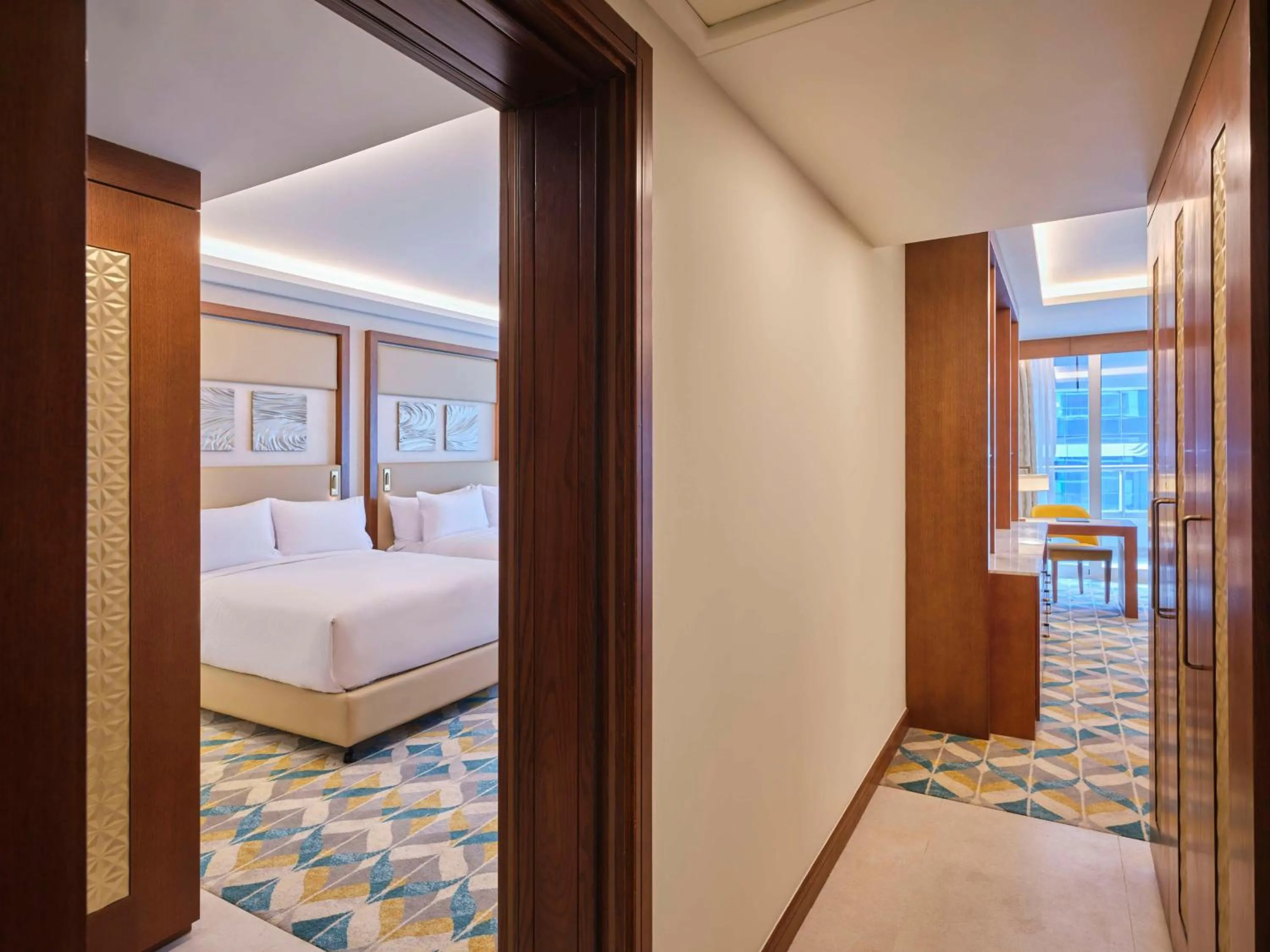 Bed in Hilton Cairo Nile Maadi