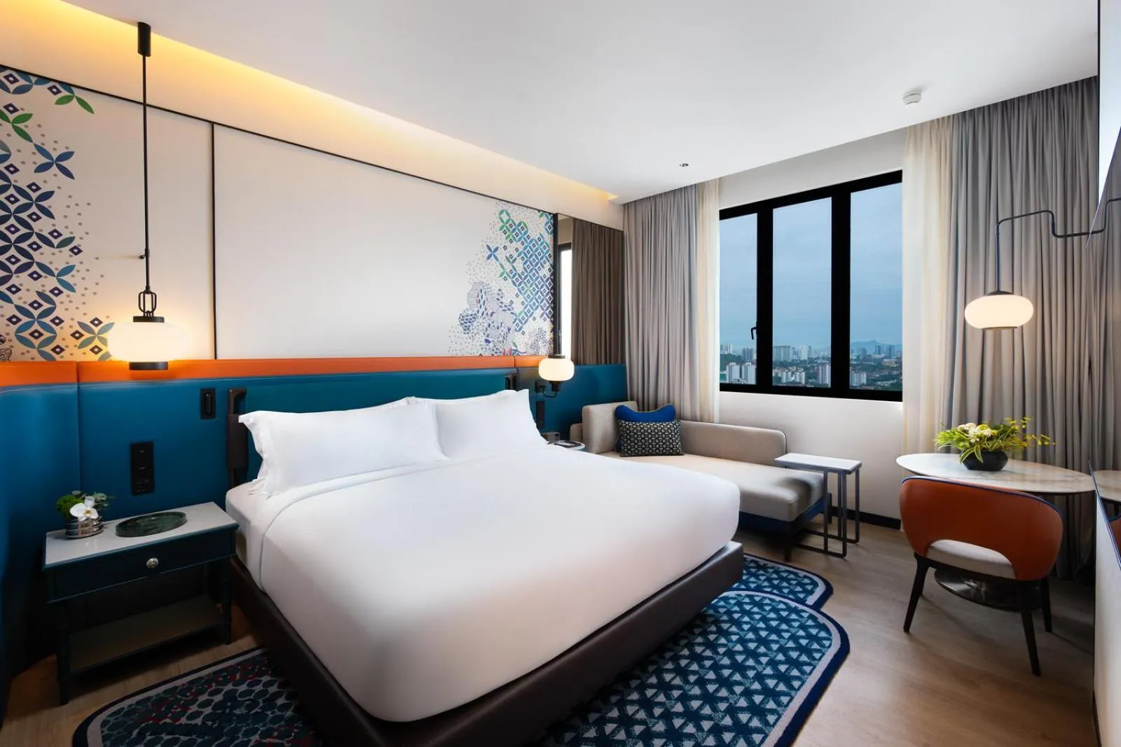 Bed in Iconic Marjorie Hotel, Penang, a Tribute Portfolio Hotel