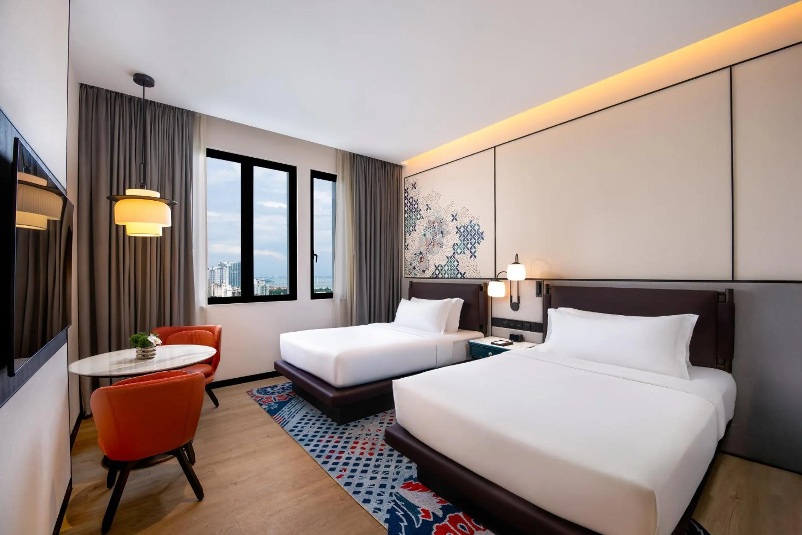 Bed in Iconic Marjorie Hotel, Penang, a Tribute Portfolio Hotel