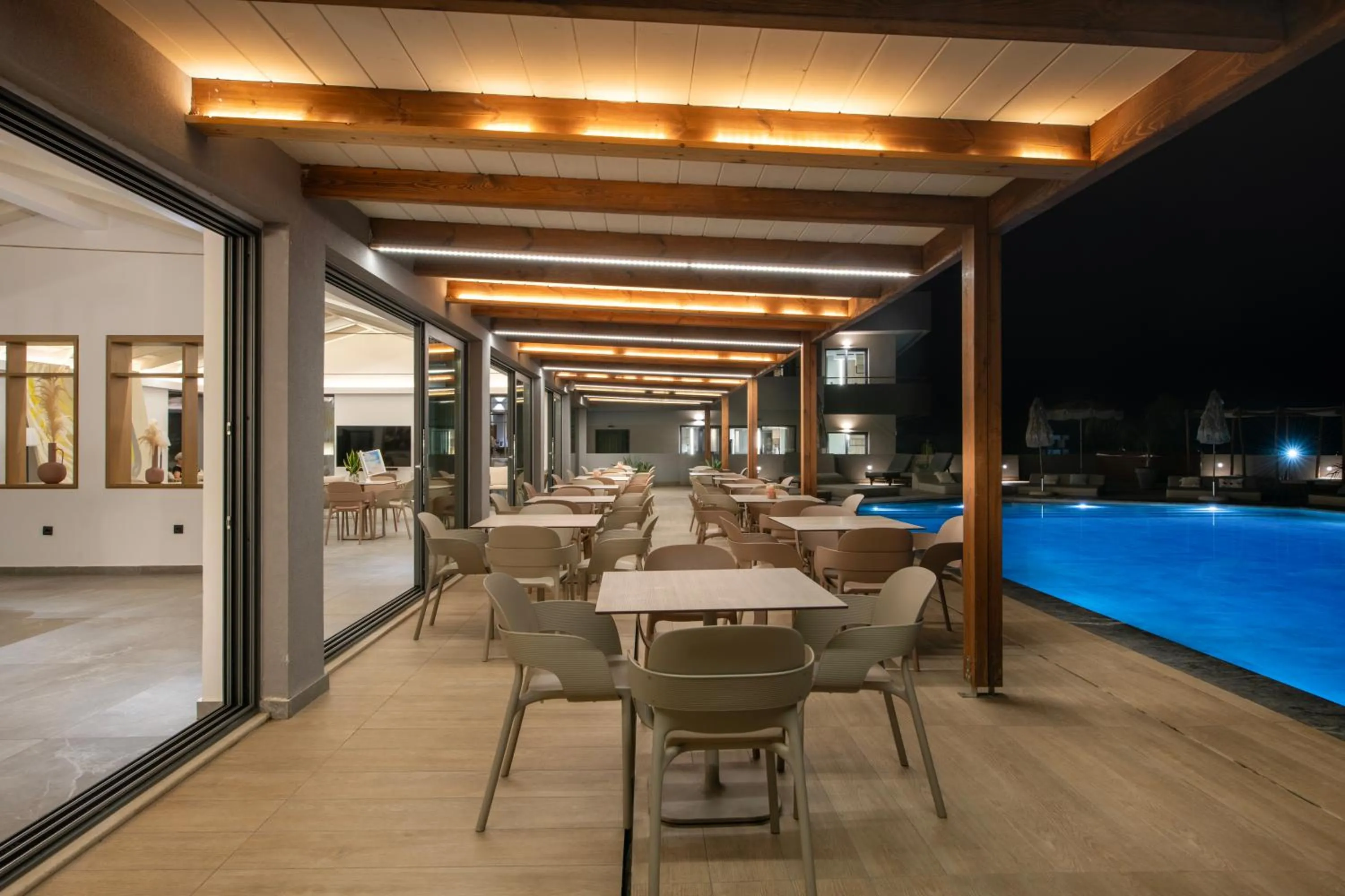 Patio in Mare Village Hotel