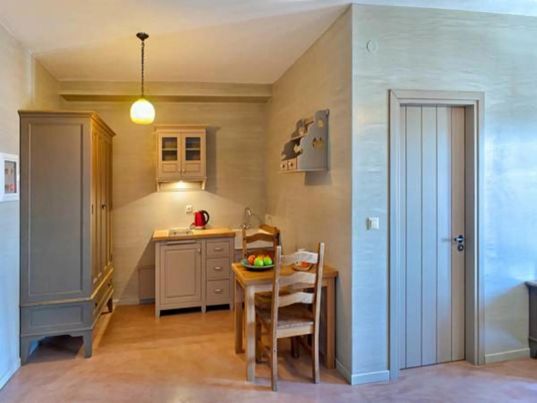 Kitchen or kitchenette in Haones Suites