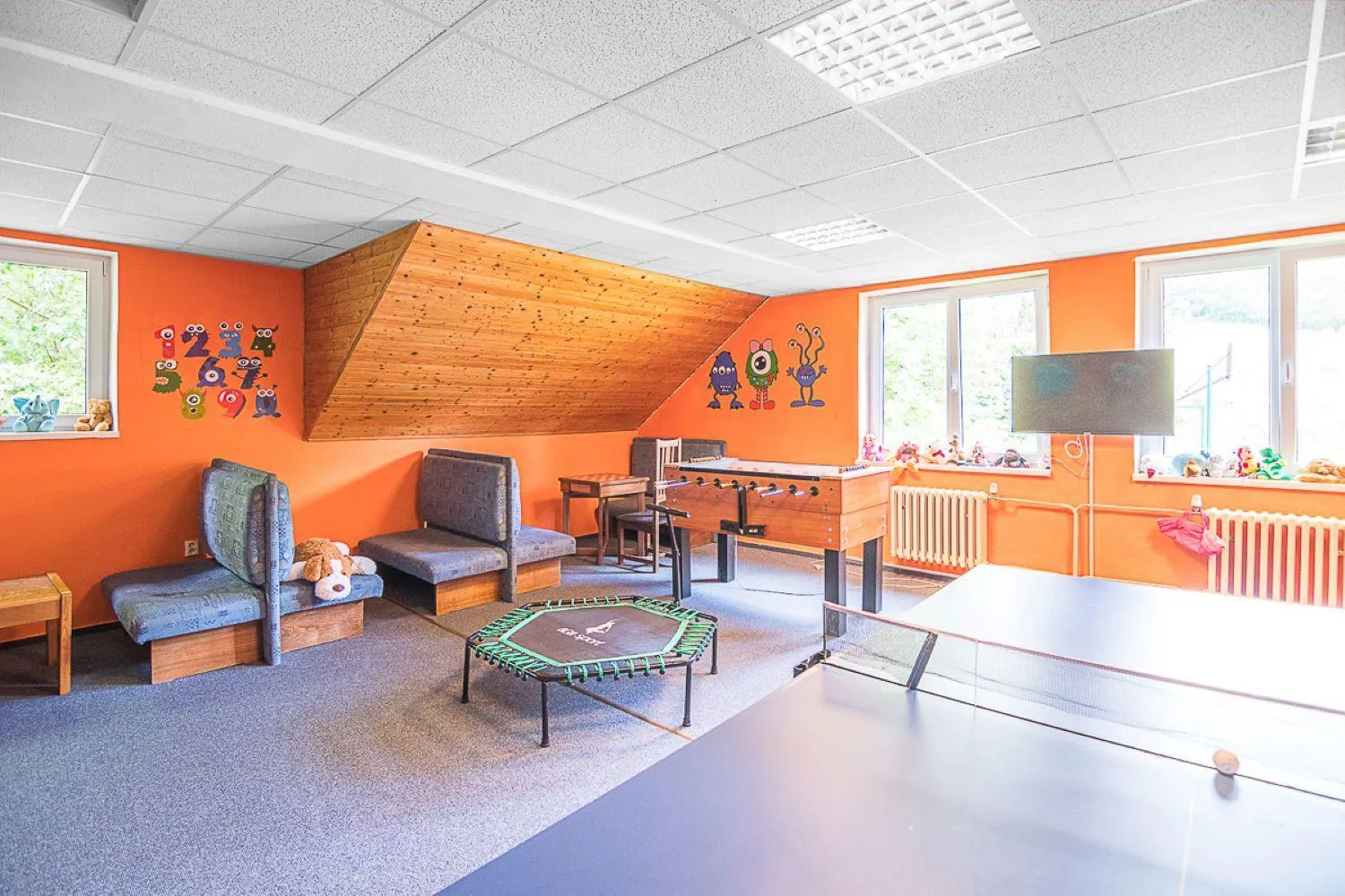 Communal lounge/ TV room in Penzion Vápenka