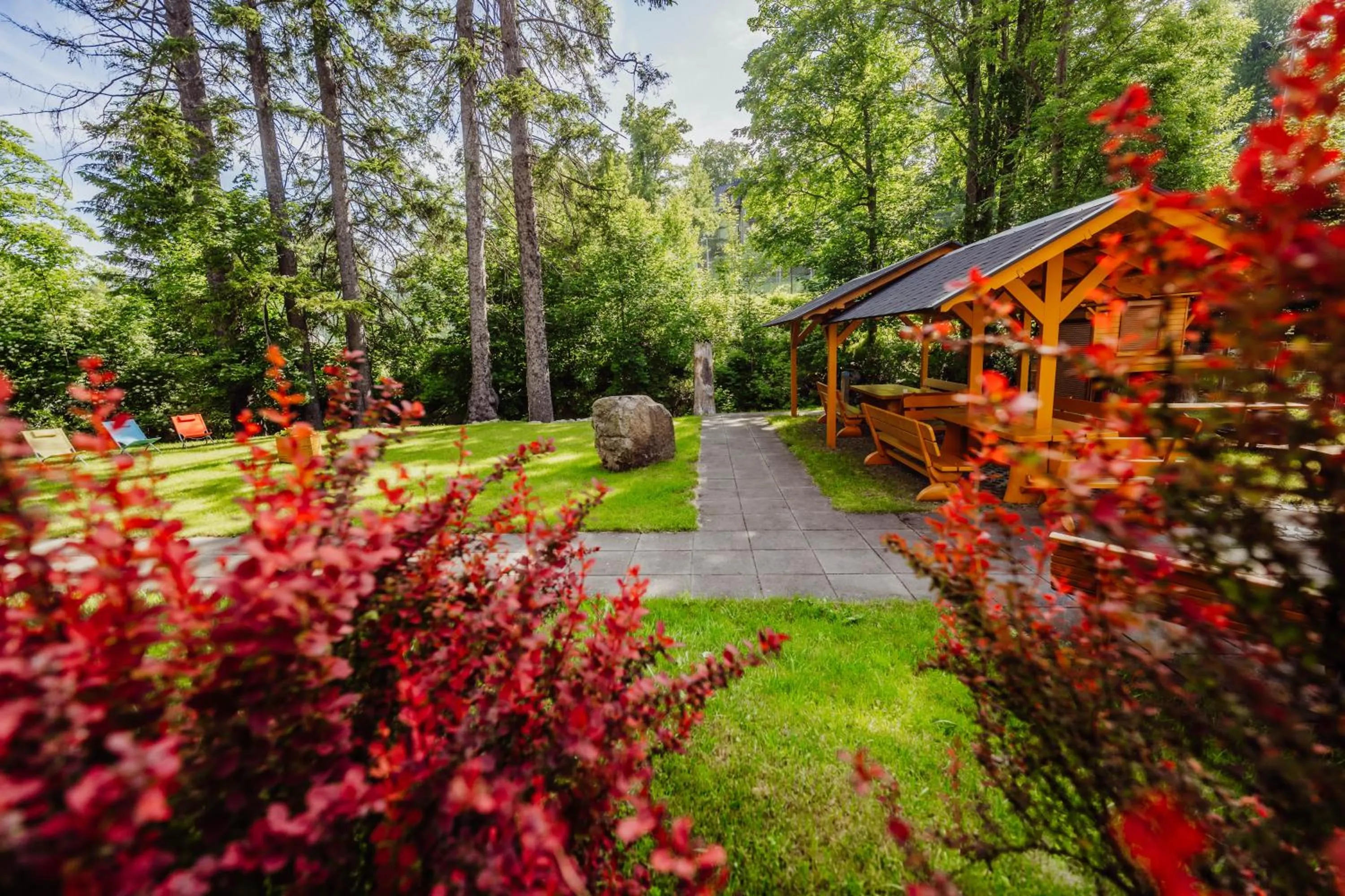 Garden in Hotel Na Skarpie