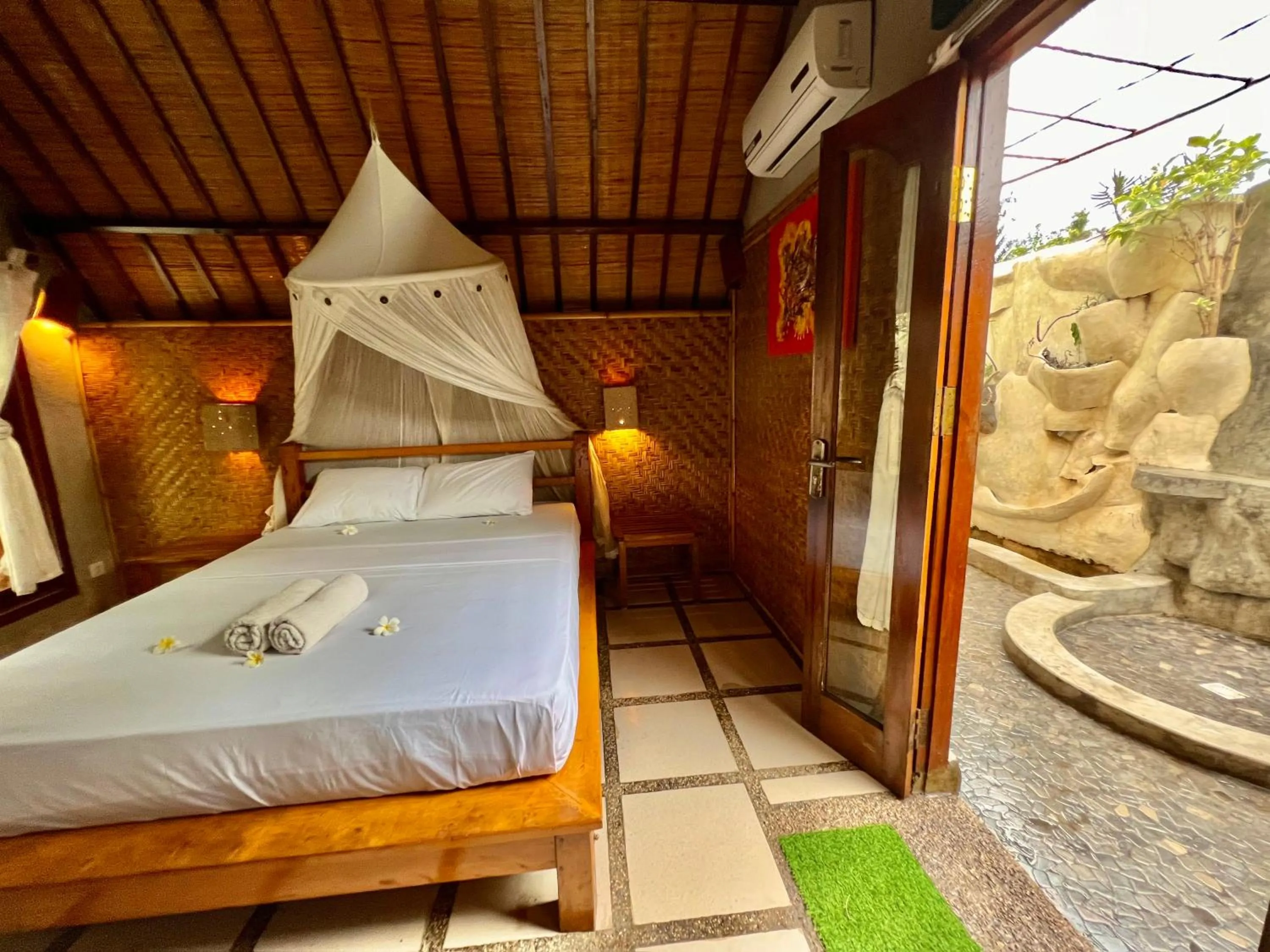 Bed in Sejuk Cottages