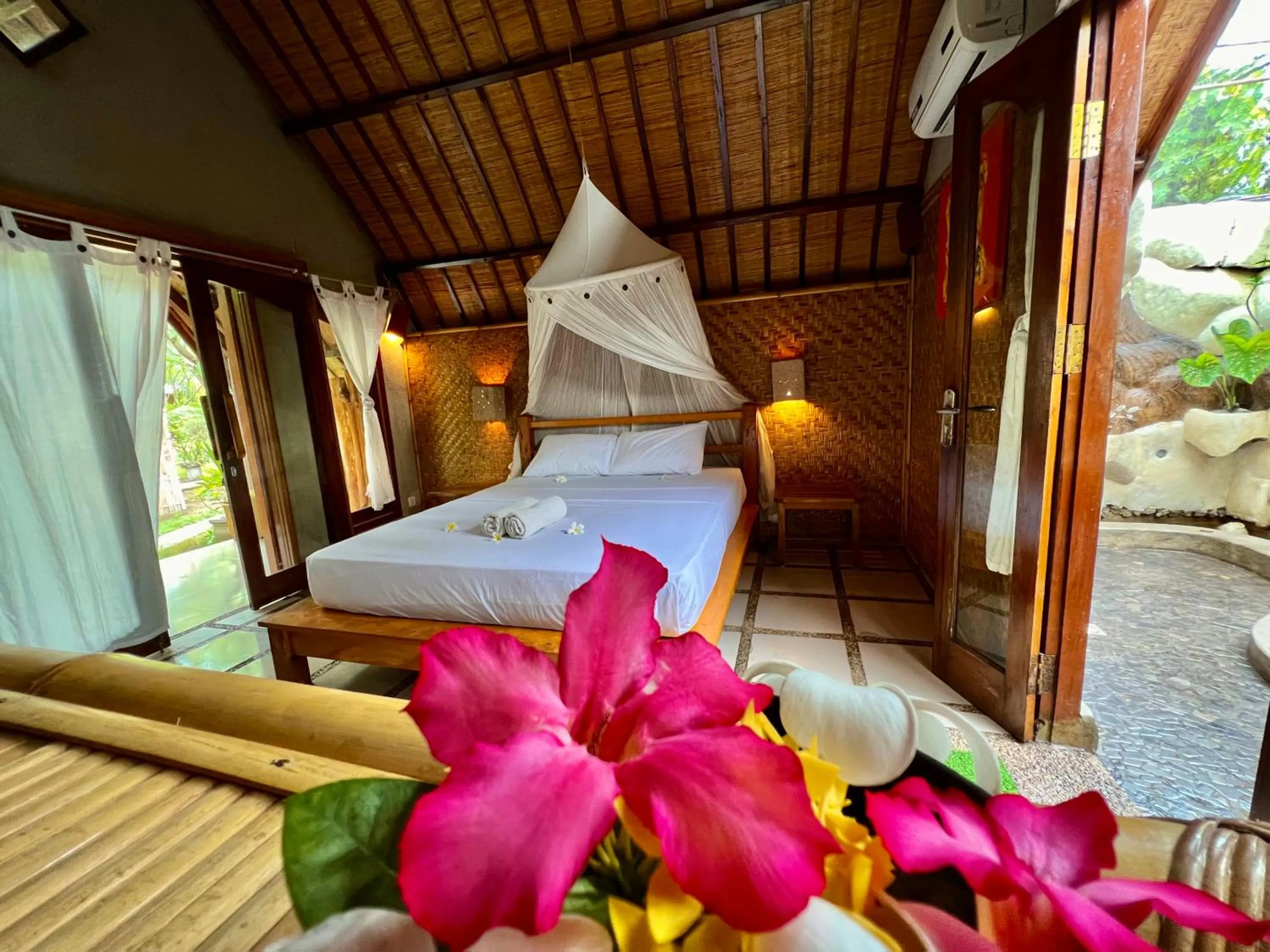 Bed in Sejuk Cottages