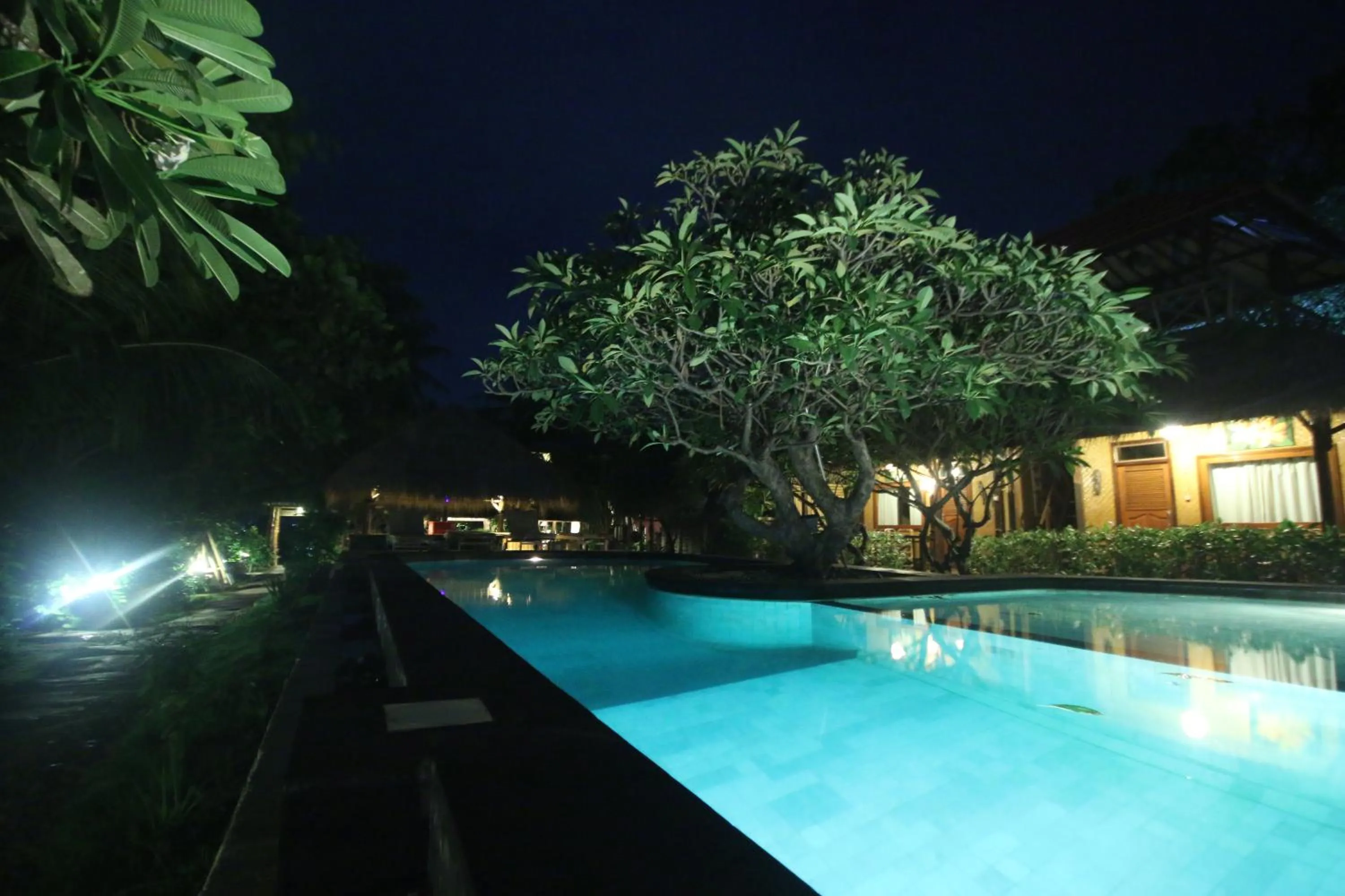 Pool view in Sejuk Cottages
