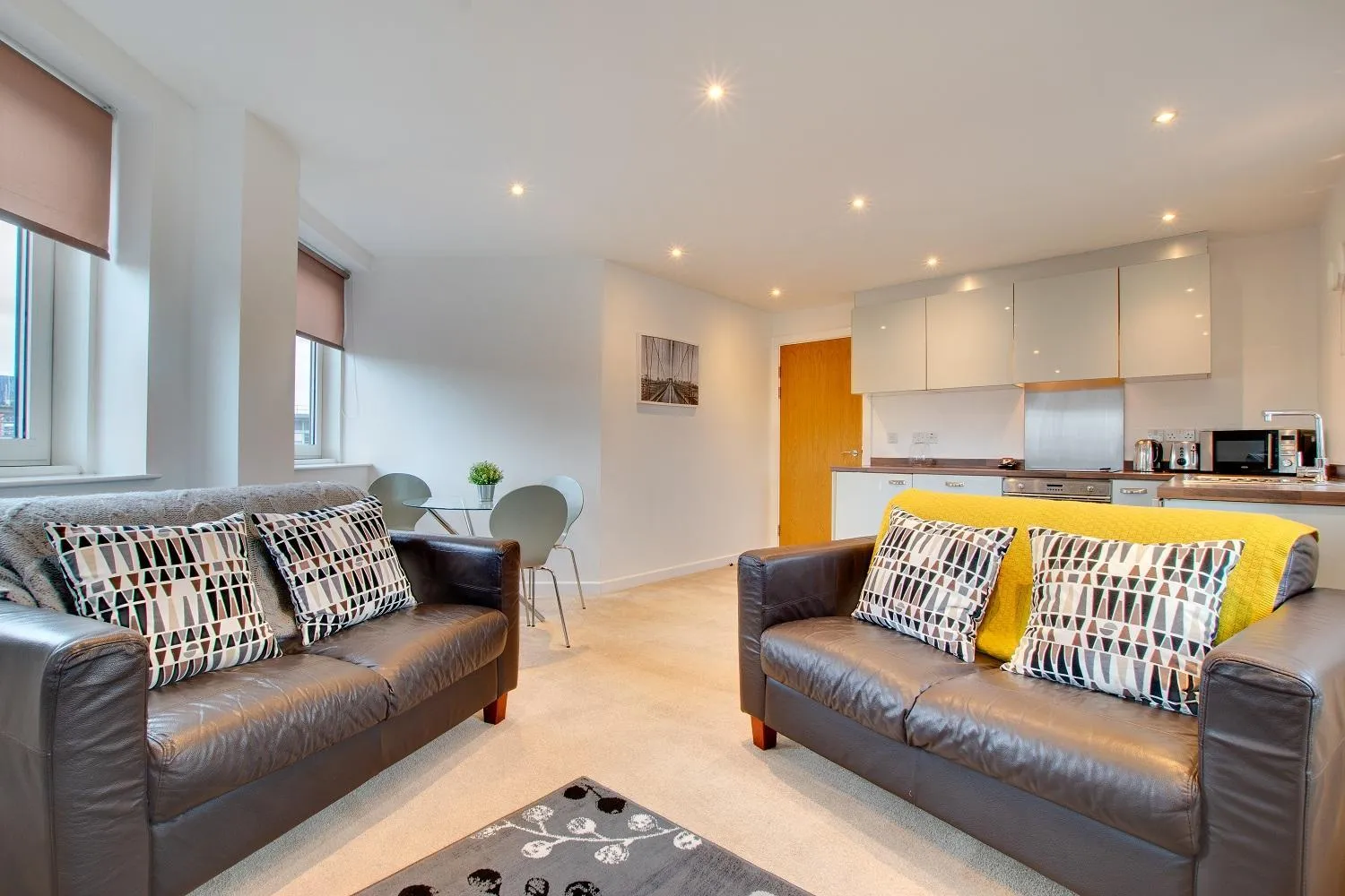 Living room in All Saints Apartments 5A by Week2Week