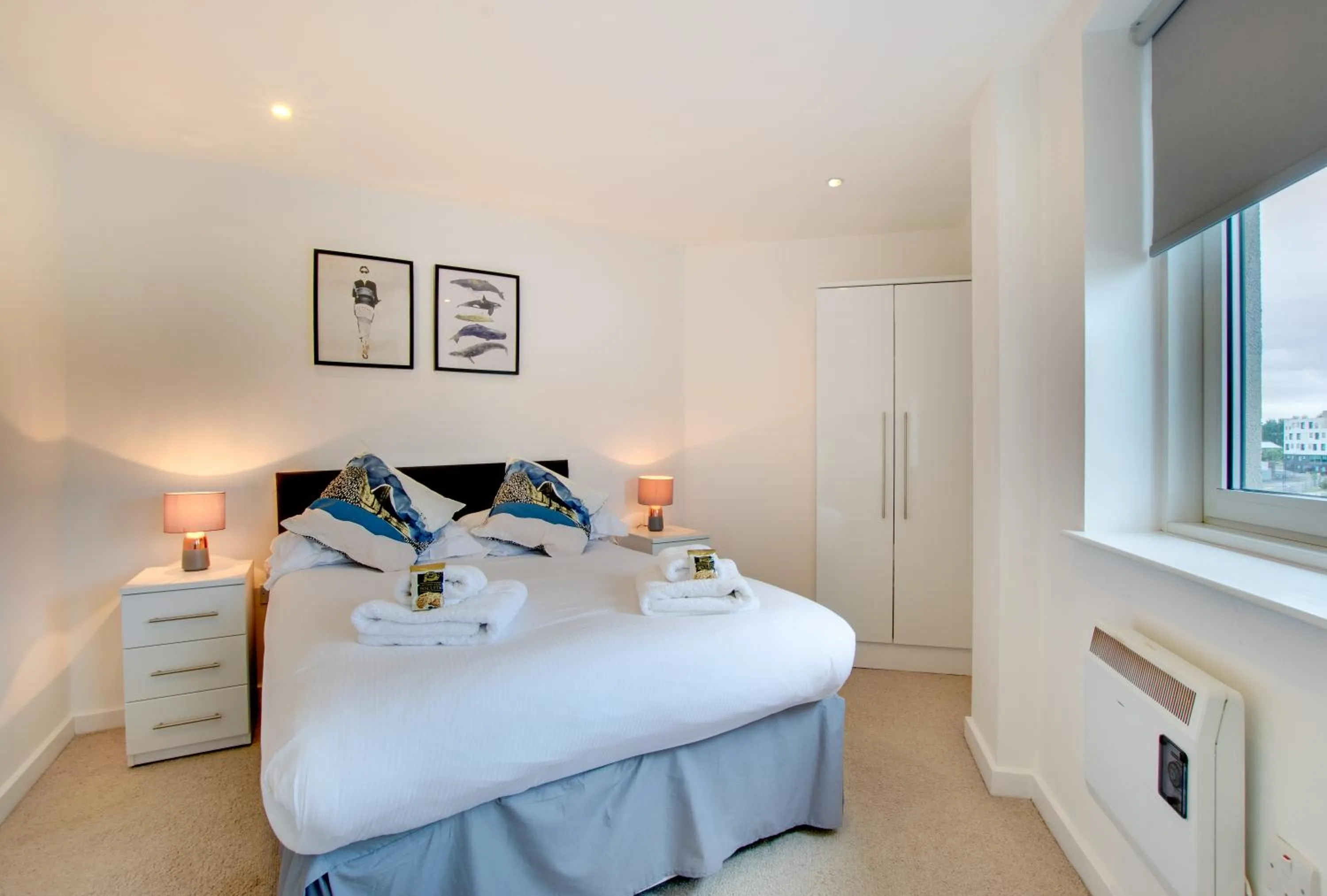 Bedroom, Bed in All Saints Apartments 5A by Week2Week