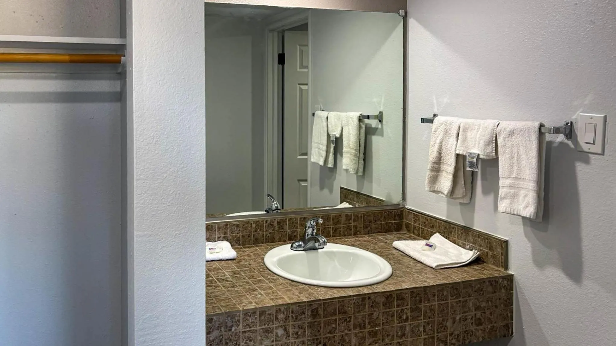 Bathroom in Motel 6 Selma, CA