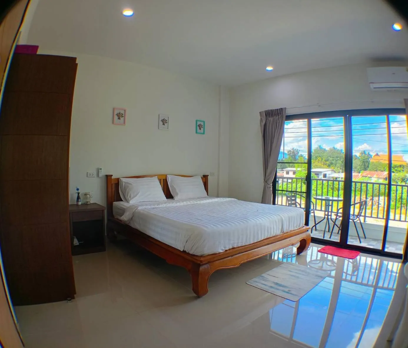 Balcony/Terrace, Bed in Modern House CNX