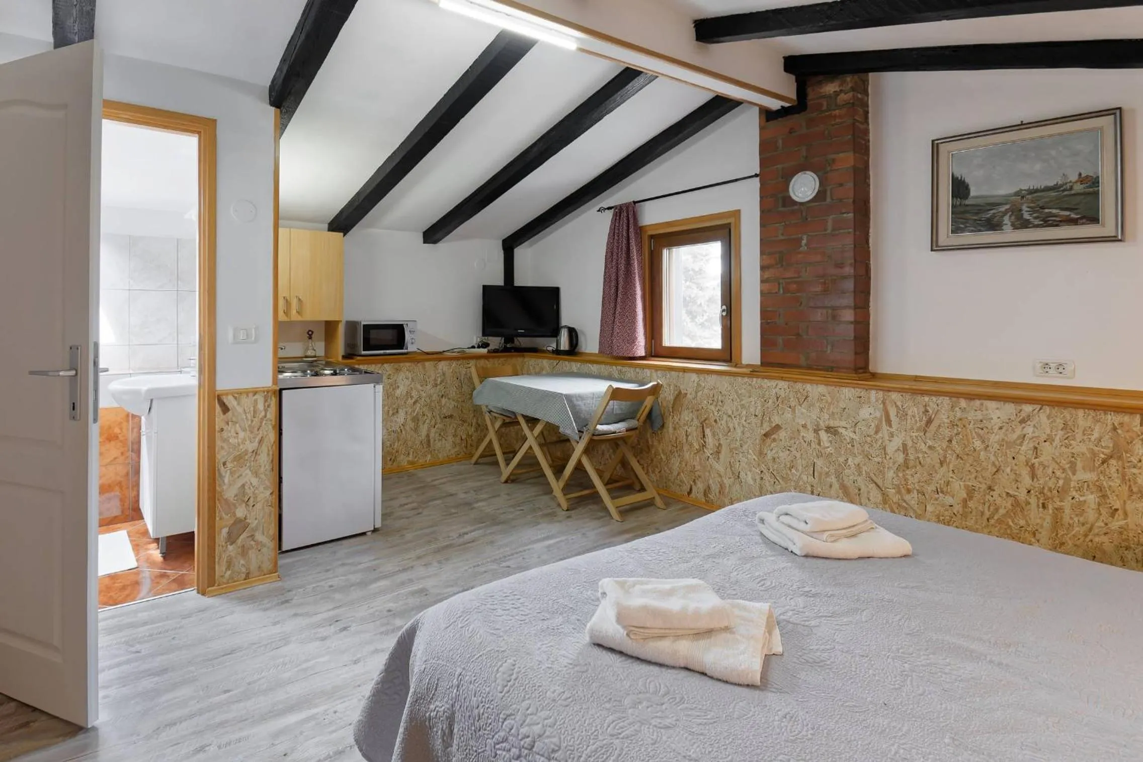 Kitchen or kitchenette, Bed in Apartments Smile by Rent Istria