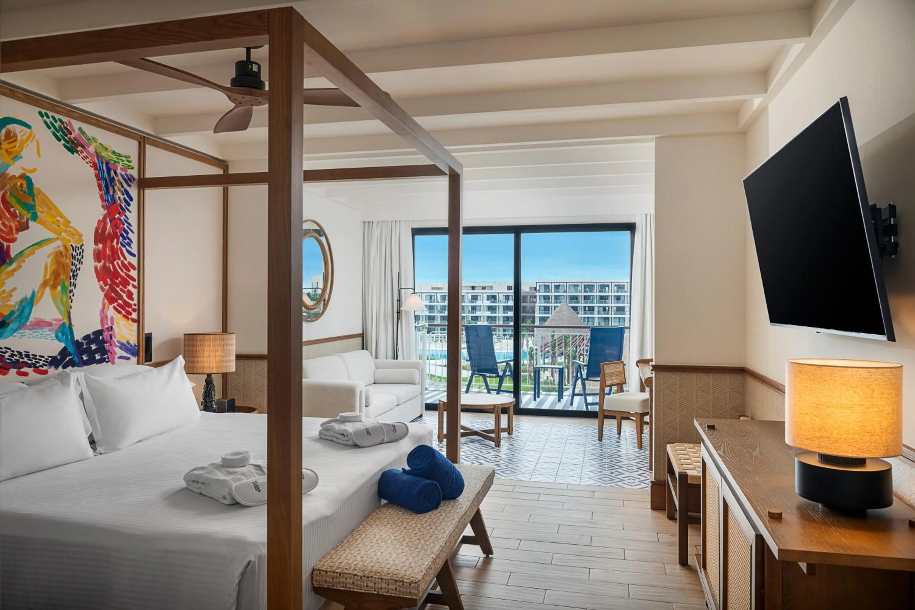 Pool view, Bed in Ocean Allure Costa Mujeres - Adults Only - All Inclusive