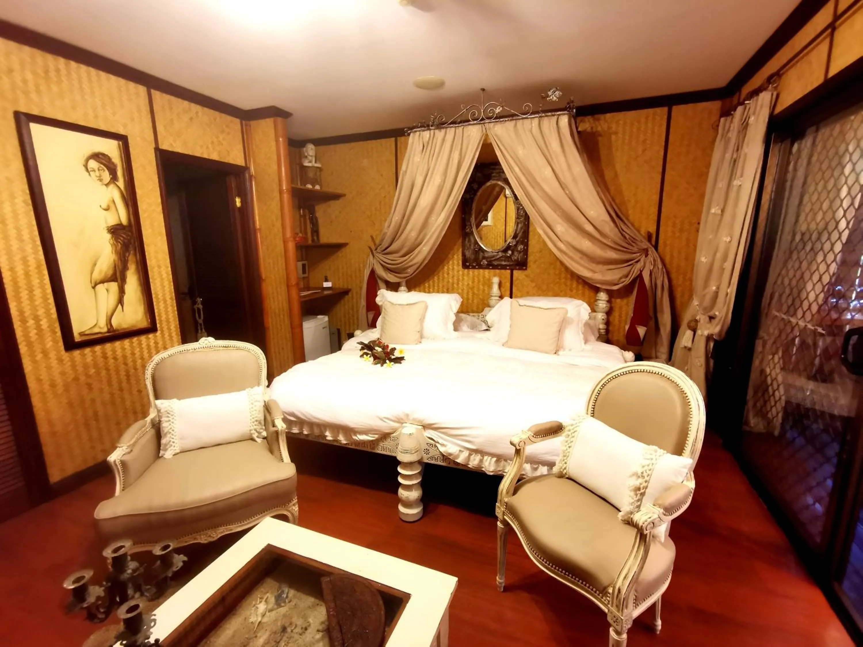 Bedroom, Bed in Hôtel Fenua Mata'i'oa