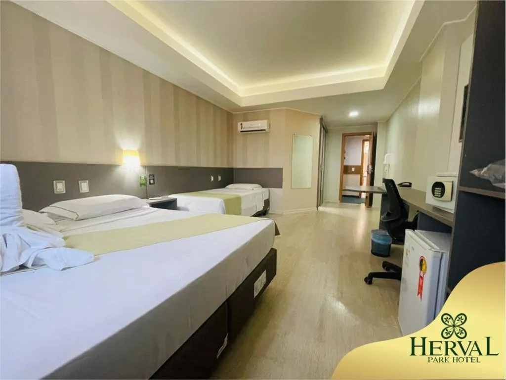 Bed in Herval Park Hotel