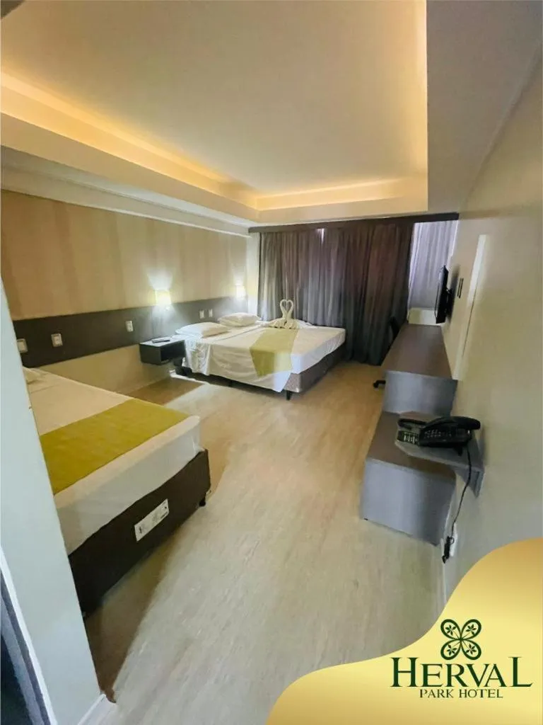 Bed in Herval Park Hotel