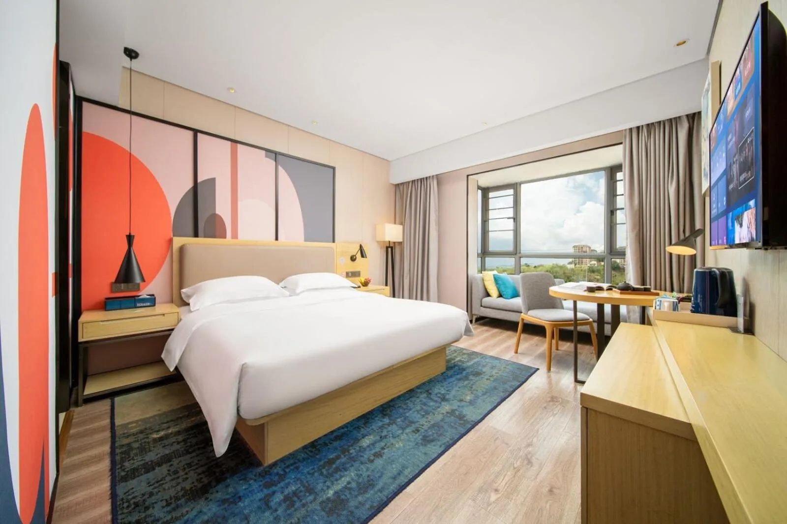 Photo of the whole room, Bed in Echarm Hotel Kunming Changshui International Airport