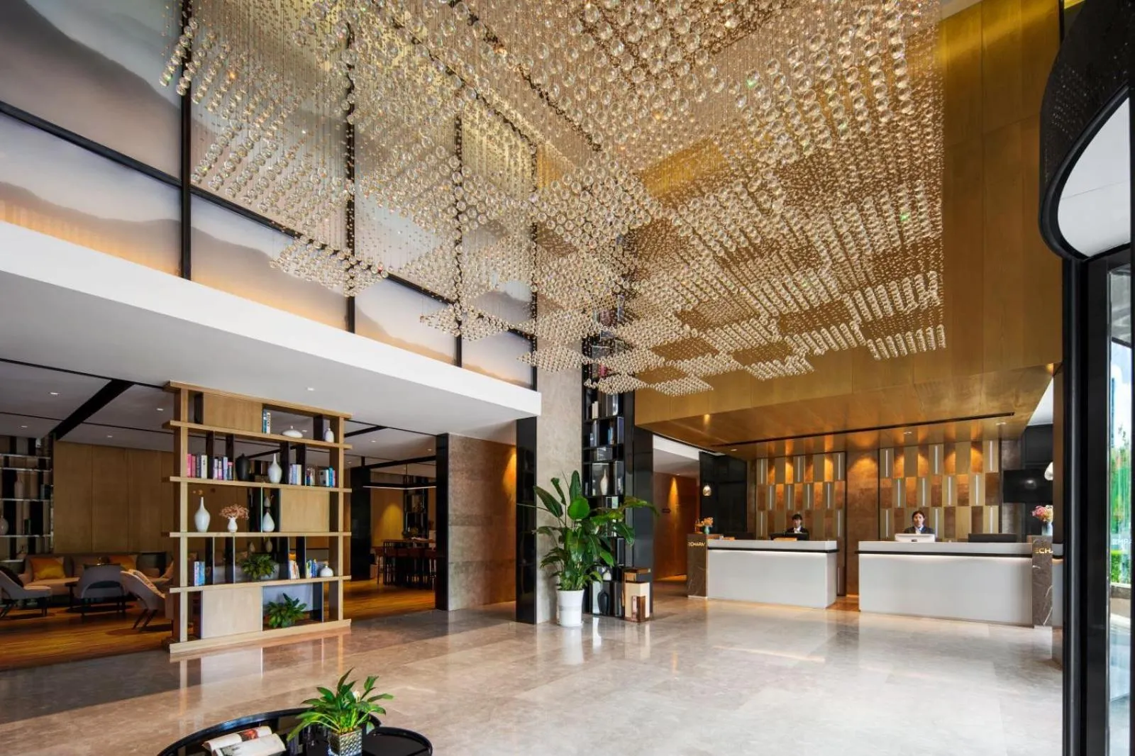 Lobby or reception in Echarm Hotel Kunming Changshui International Airport