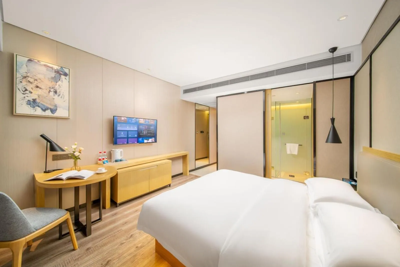 Bedroom, Bed in Echarm Hotel Kunming Changshui International Airport