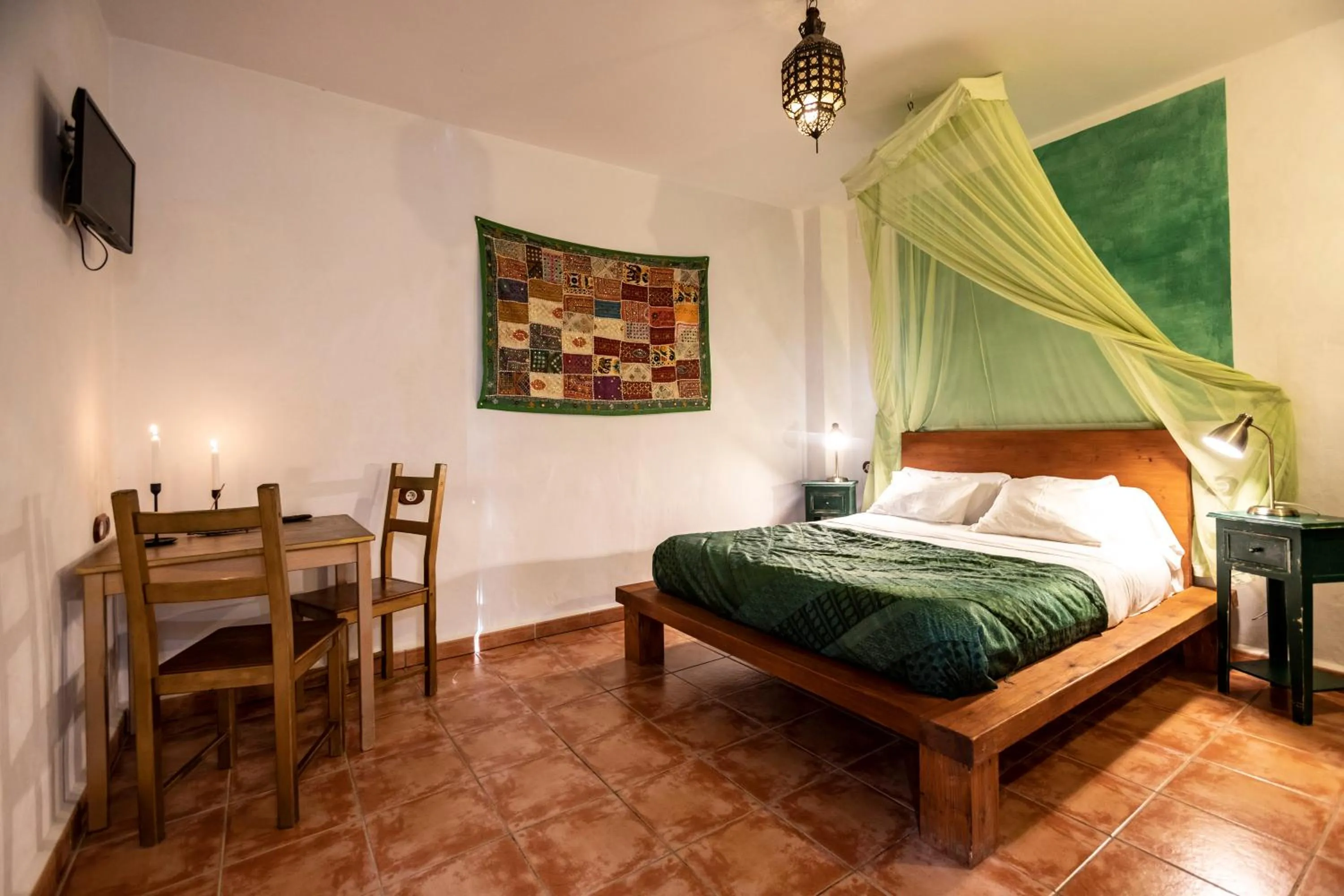 Dining area, Bed in Paraiso Perdido