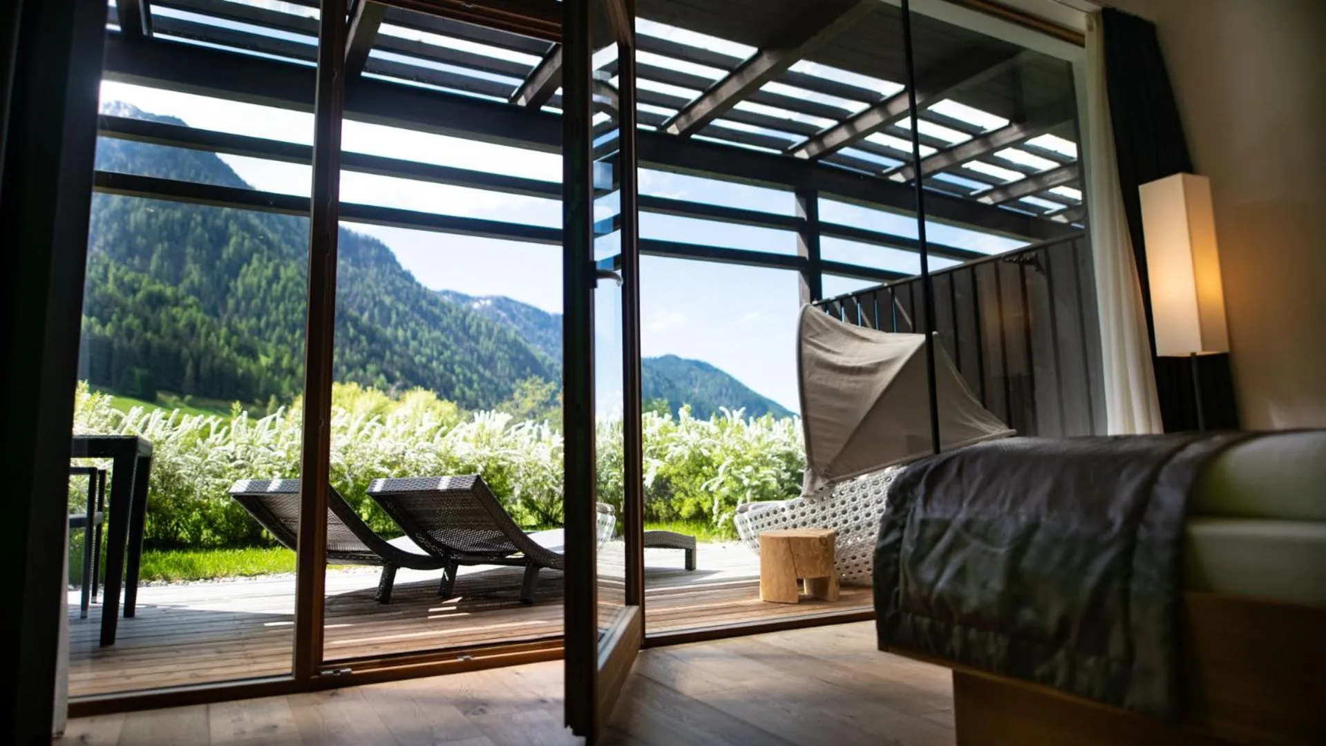 Garden in La Casies Mountain Hotel