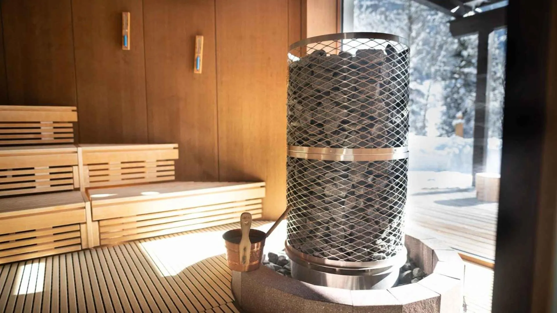 Sauna in La Casies Mountain Hotel