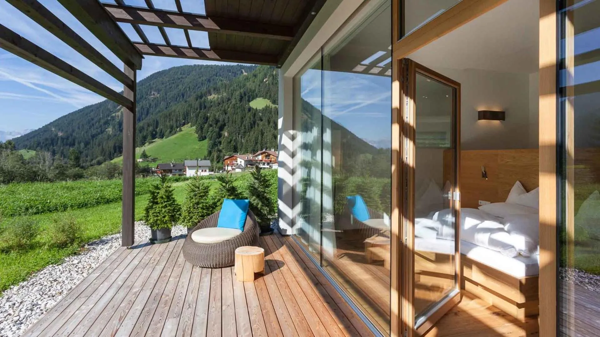 Garden in La Casies Mountain Hotel