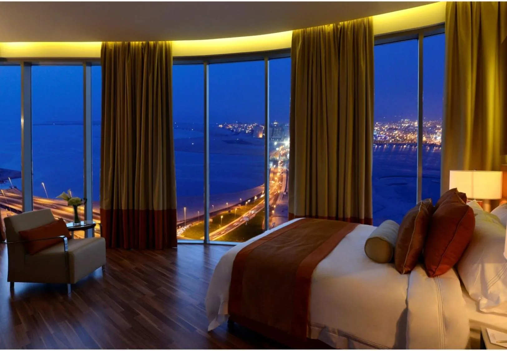 View (from property/room), Bed in Fraser Suites Diplomatic Area Bahrain