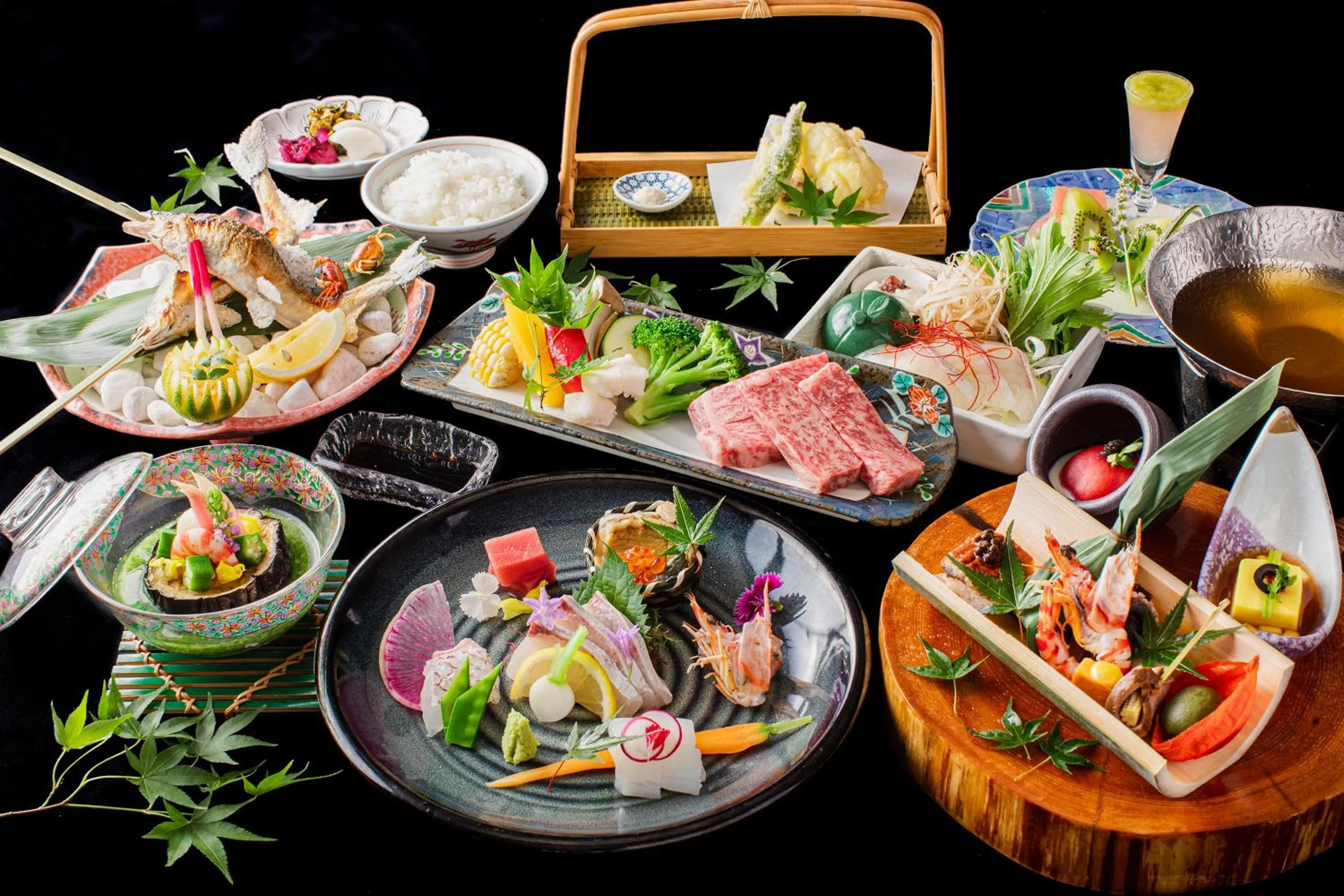 Dinner in Yufuin Kotobuki Hananosho