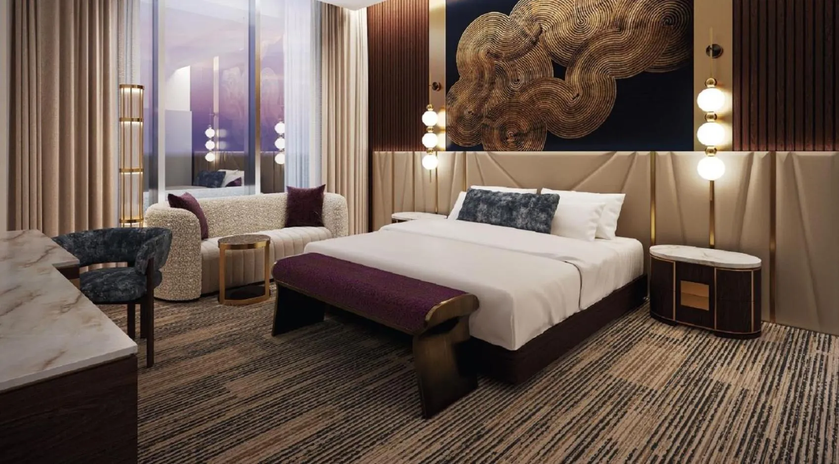 Bed in Hard Rock Hotel & Casino Bristol