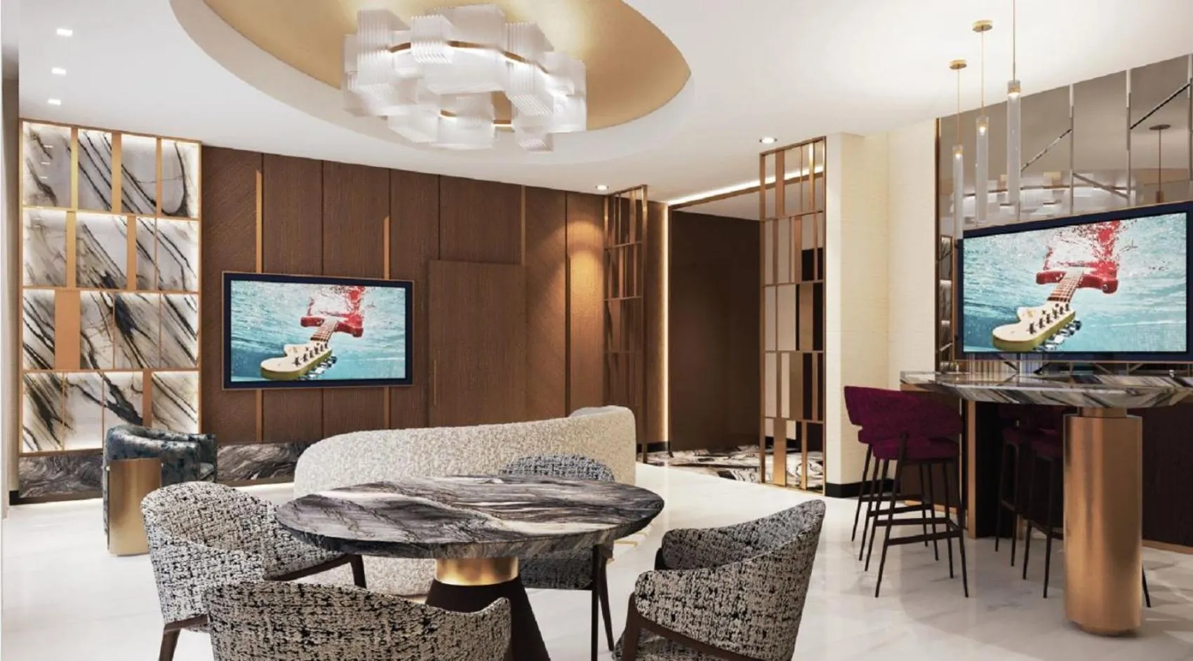 Living room in Hard Rock Hotel & Casino Bristol