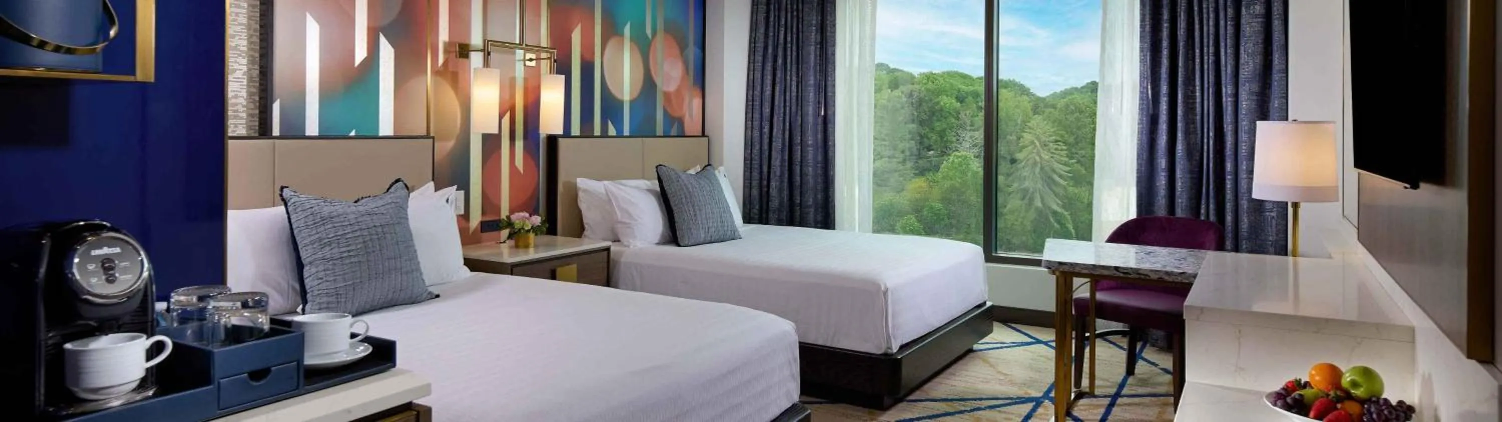 View (from property/room), Bed in Hard Rock Hotel & Casino Bristol