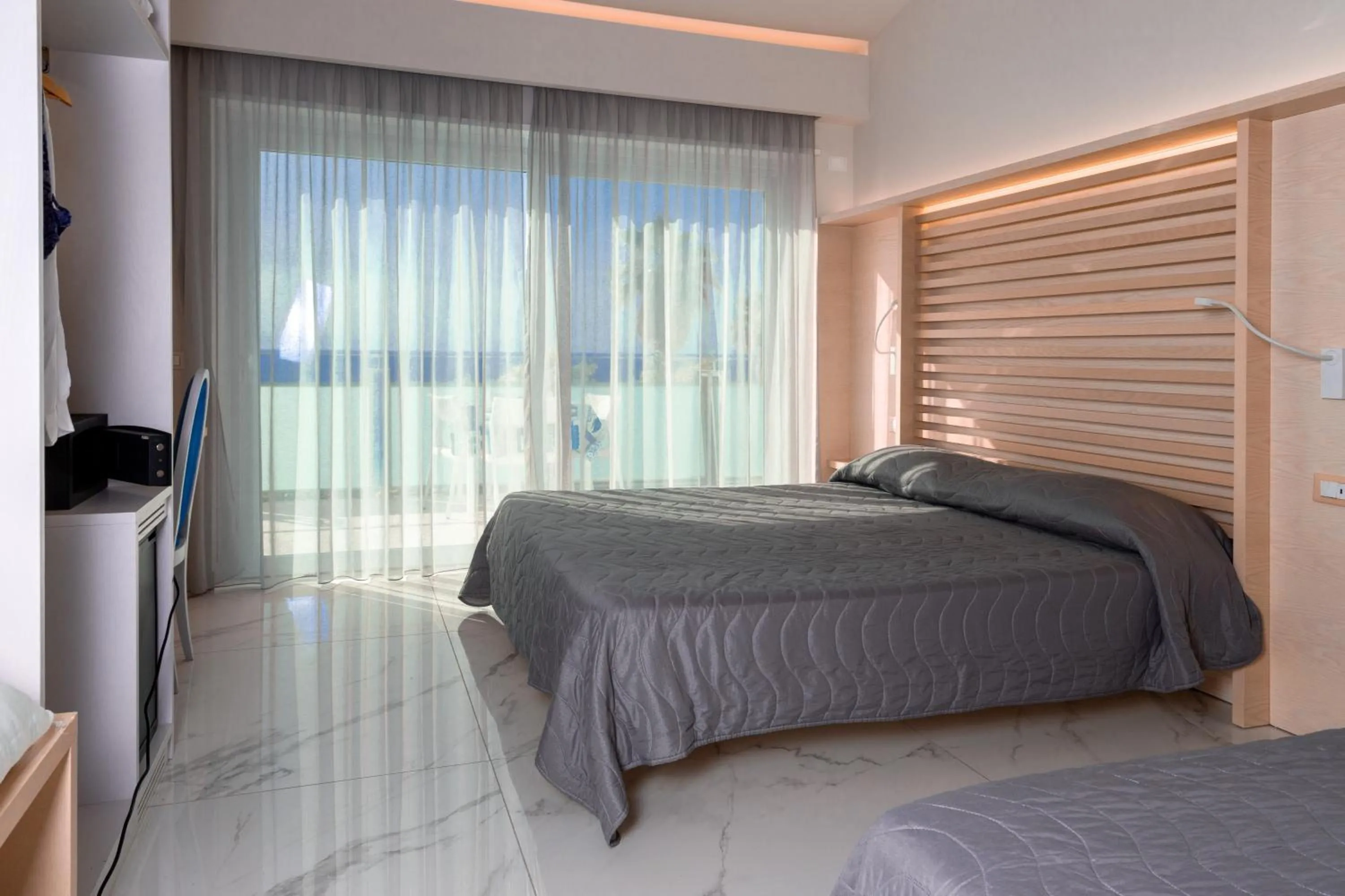 Bed in Hotel Villaggio Stromboli