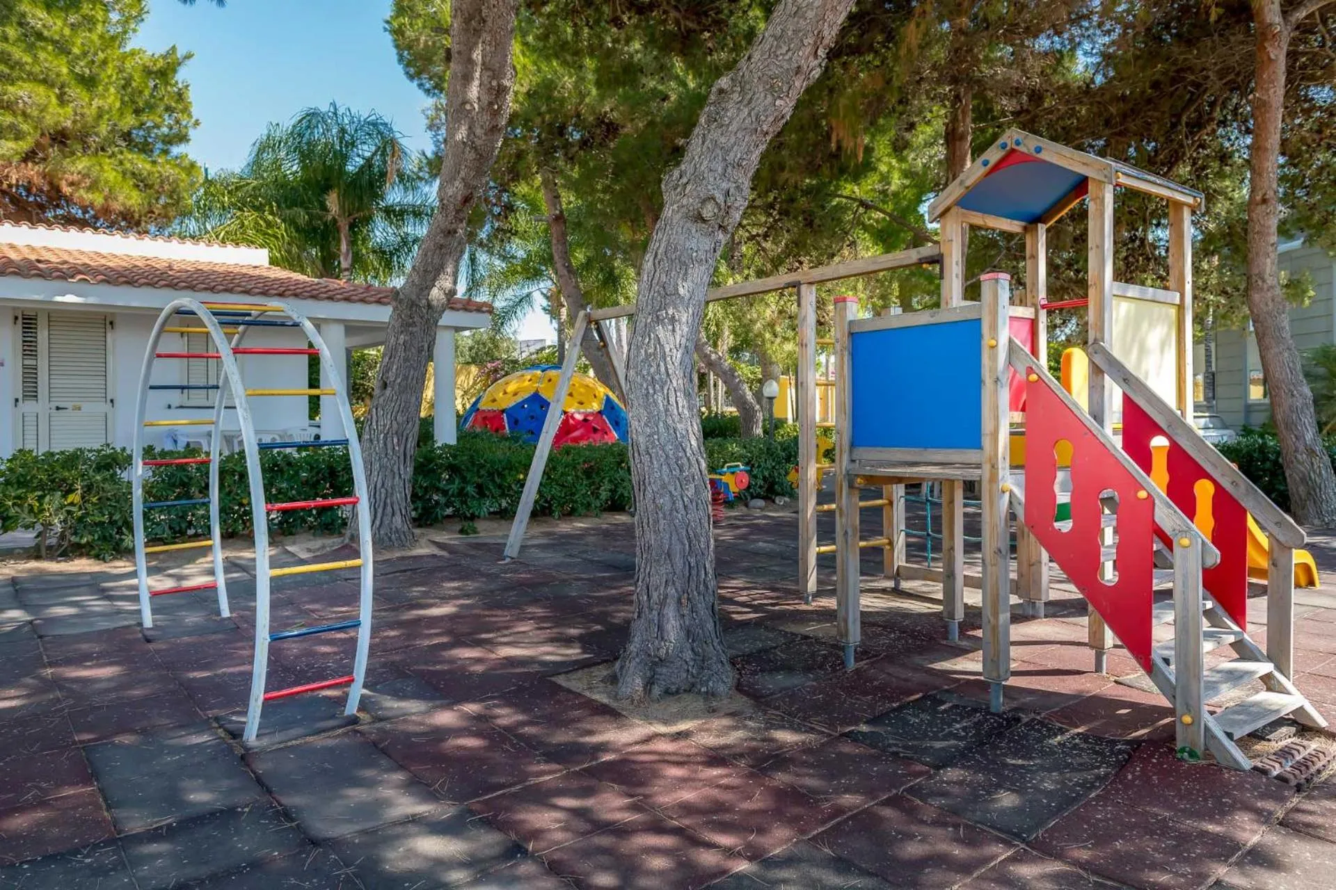 Children play ground in Hotel Villaggio Stromboli