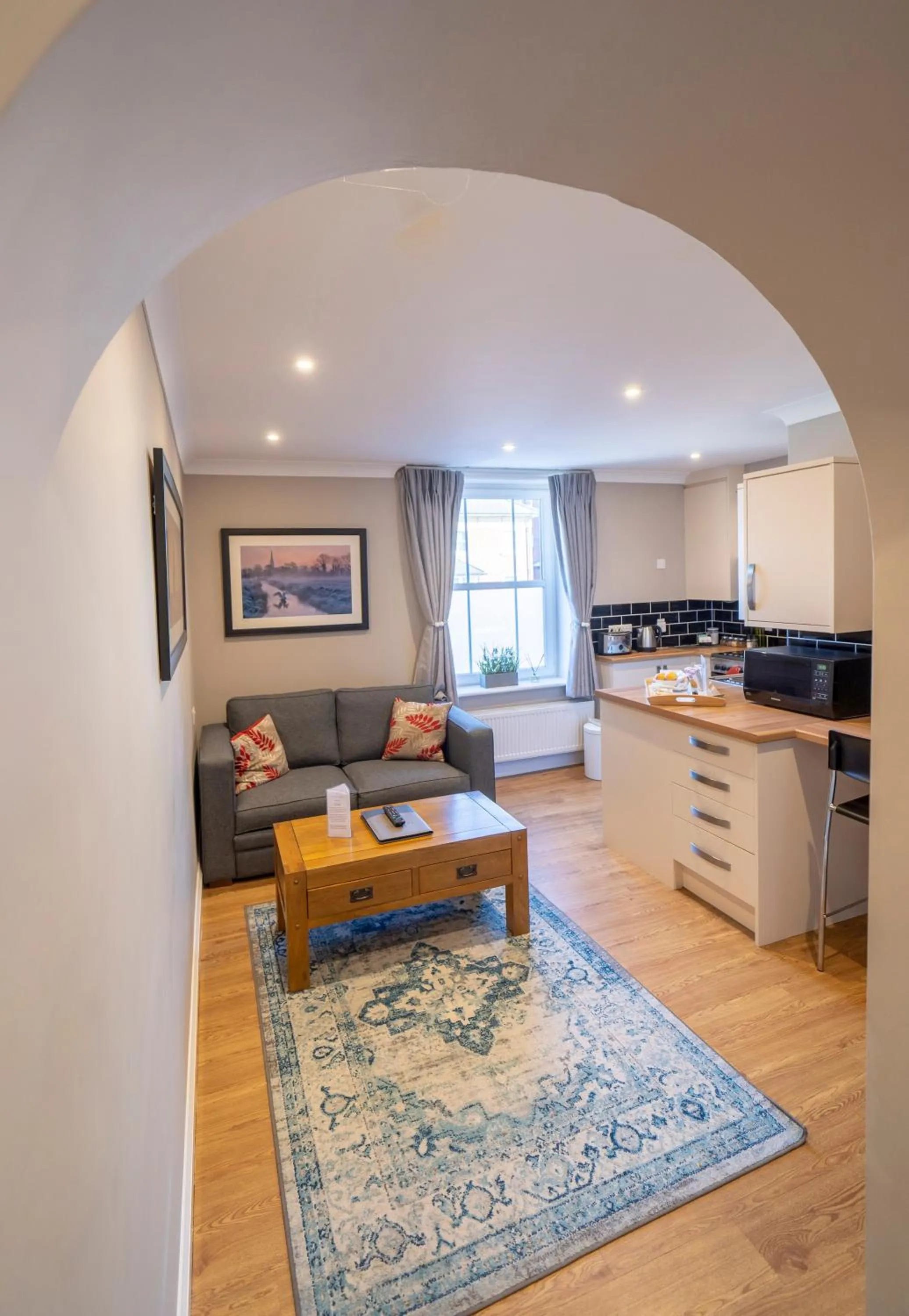 Living room in Peartree Serviced Apartments