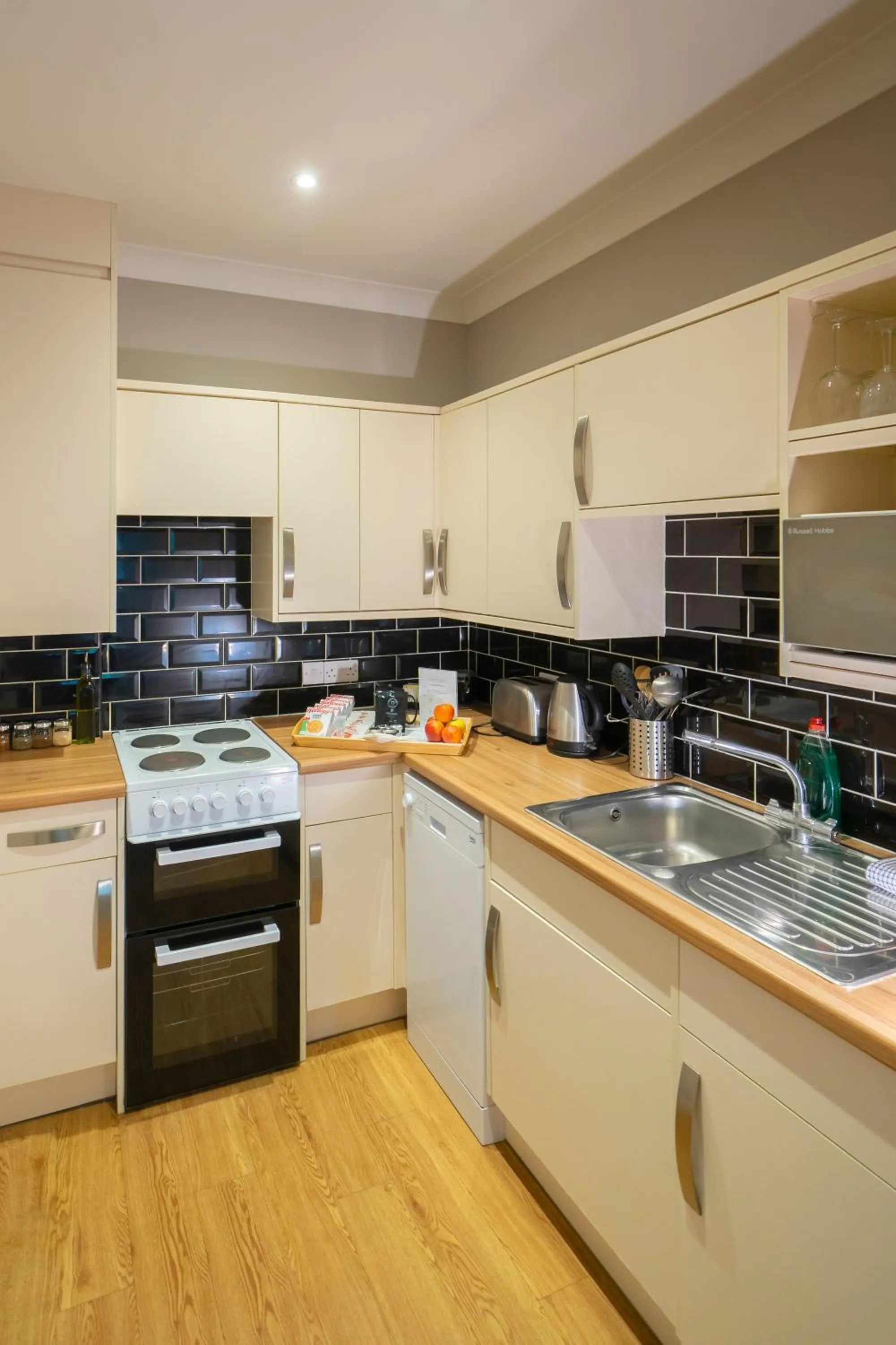 kitchen in Peartree Serviced Apartments