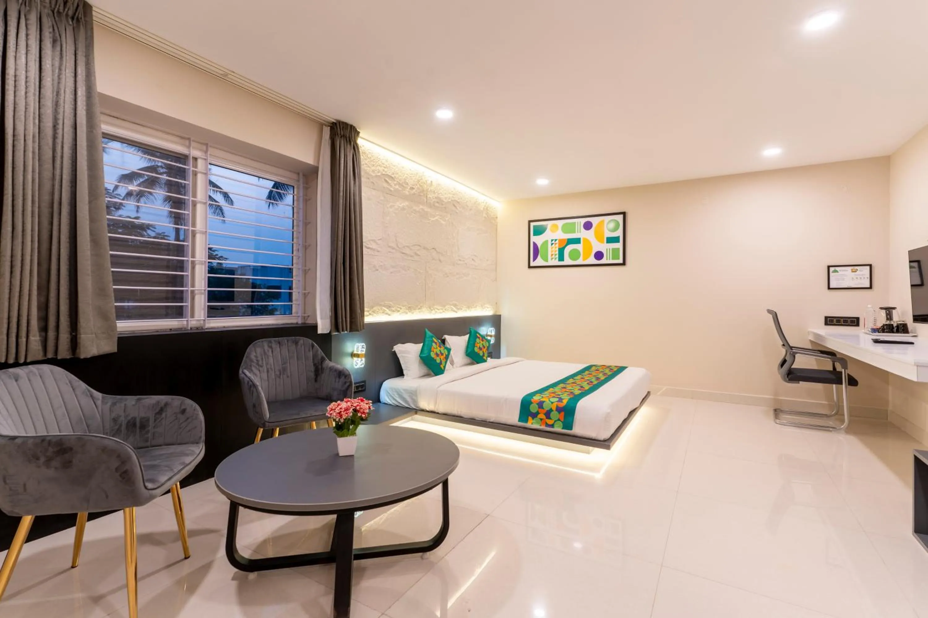 Bedroom in Treebo Sanmaya Retreat, 15 Mins From Mysore Palace