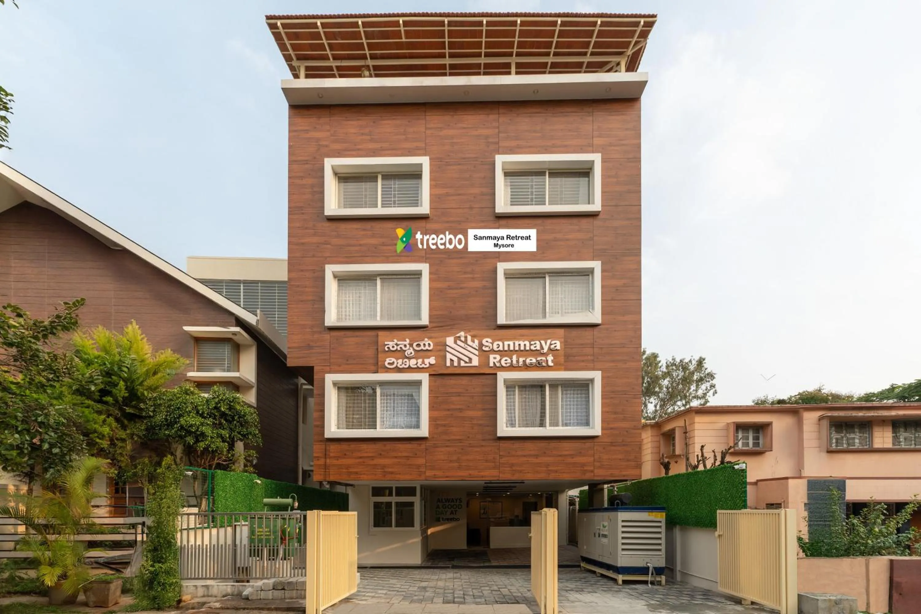 Property building in Treebo Sanmaya Retreat, 15 Mins From Mysore Palace