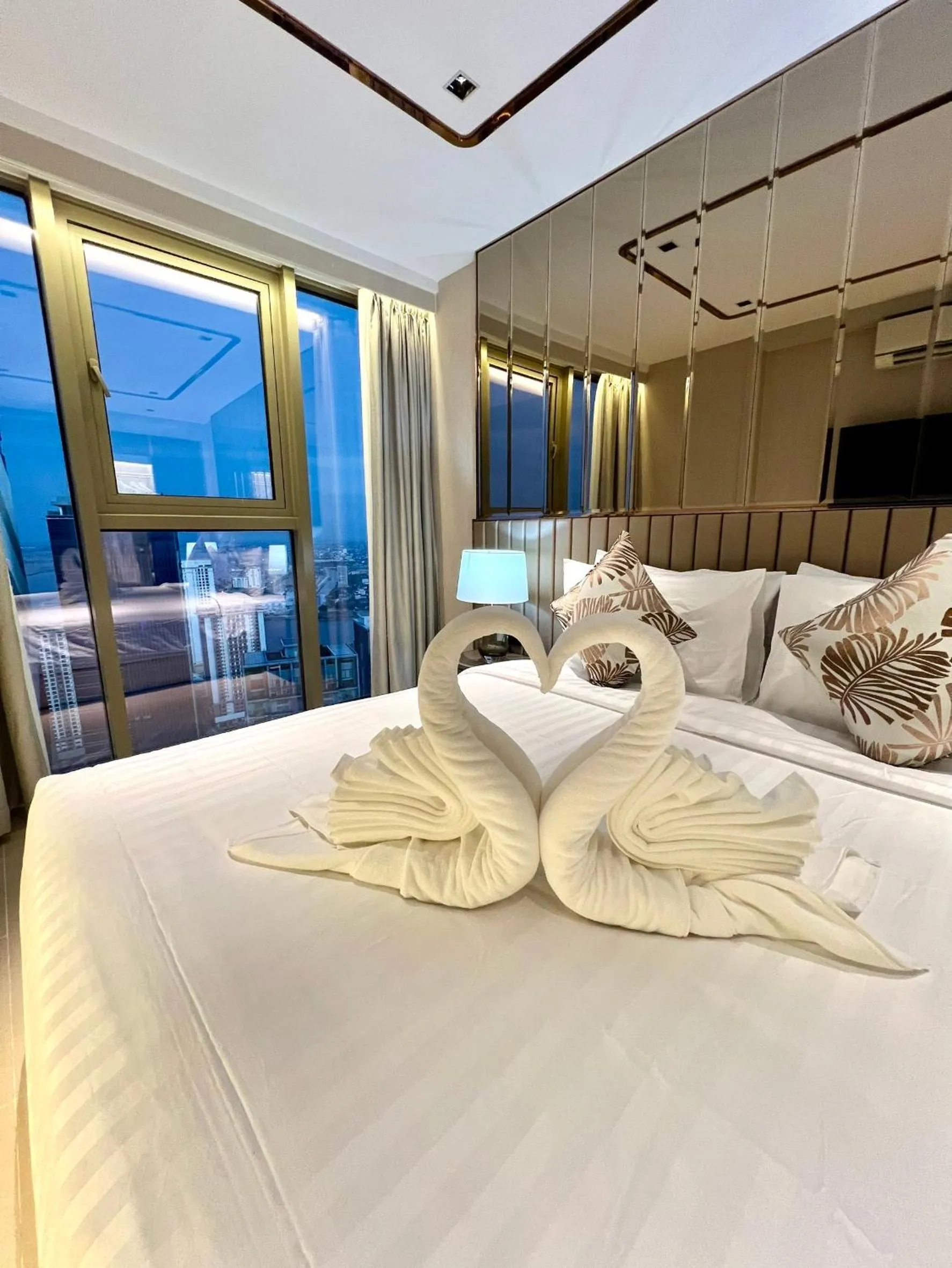 Bed in P Residence Phnom Penh