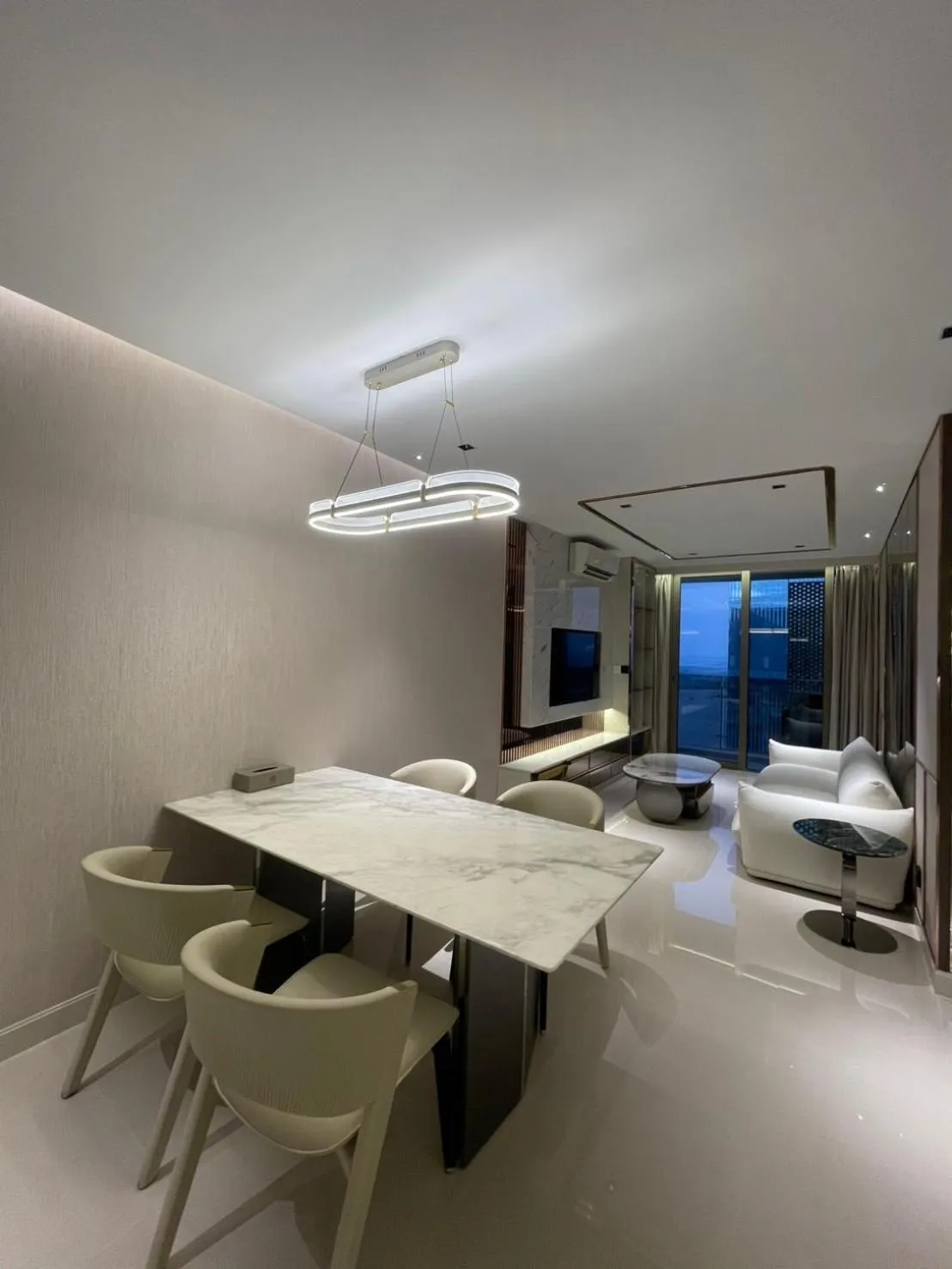 Living room in P Residence Phnom Penh