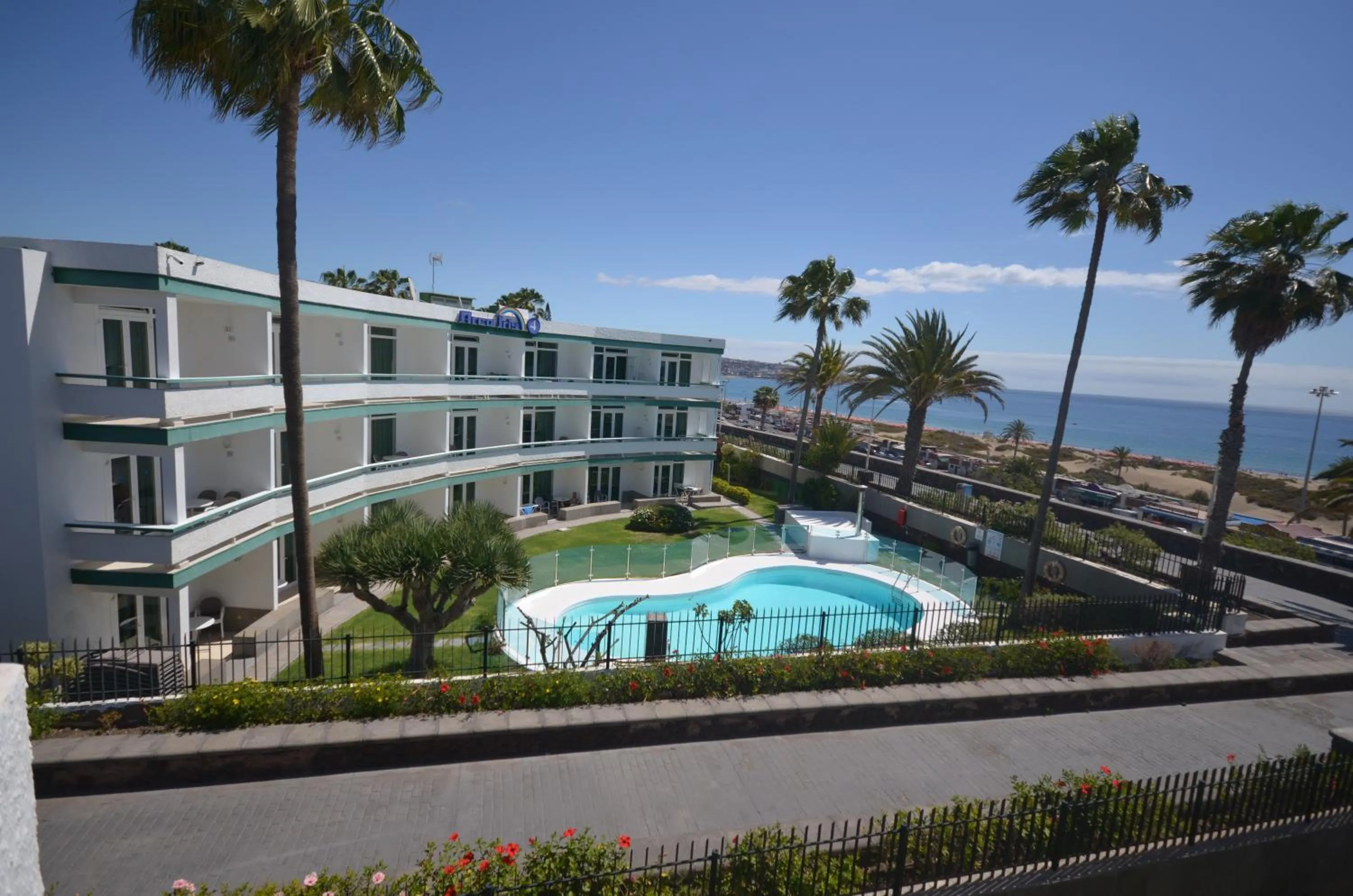 Pool view in Apartamentos Arco Iris