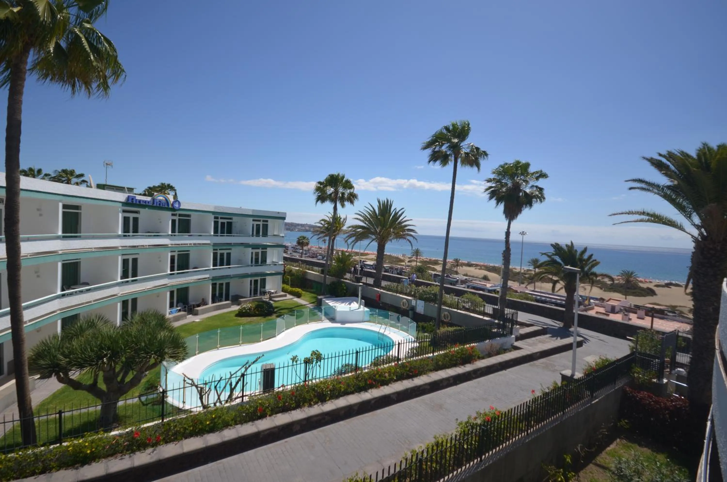 Pool view in Apartamentos Arco Iris