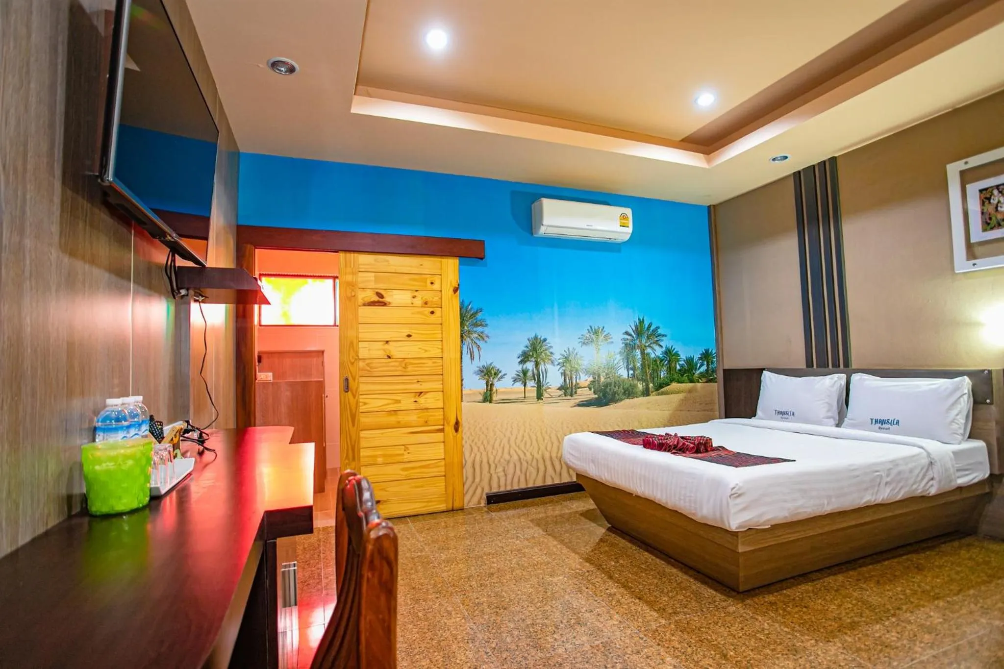 Bed in Thansila Resort&Garden Buriram