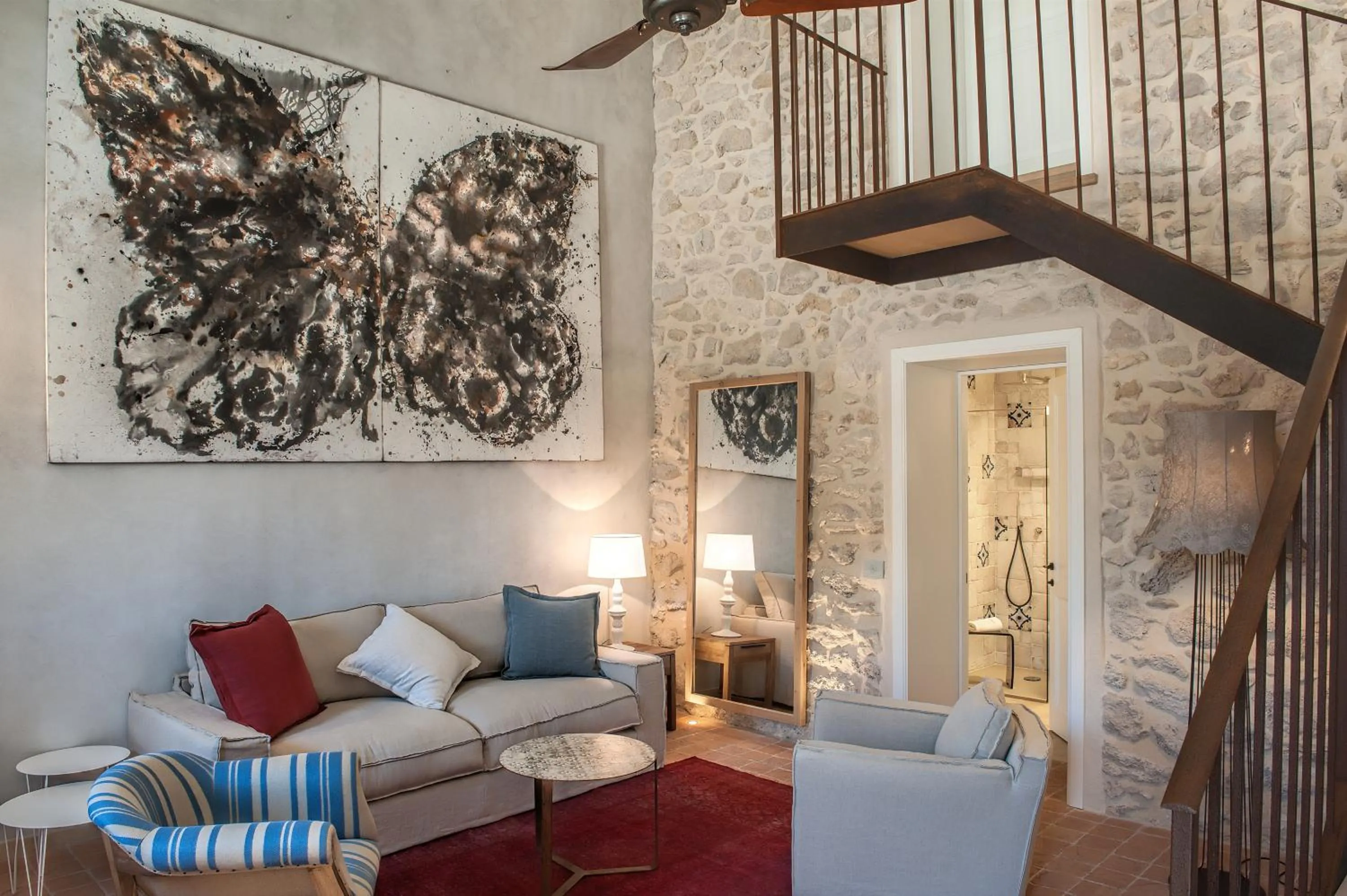 Seating area in Masseria Della Volpe