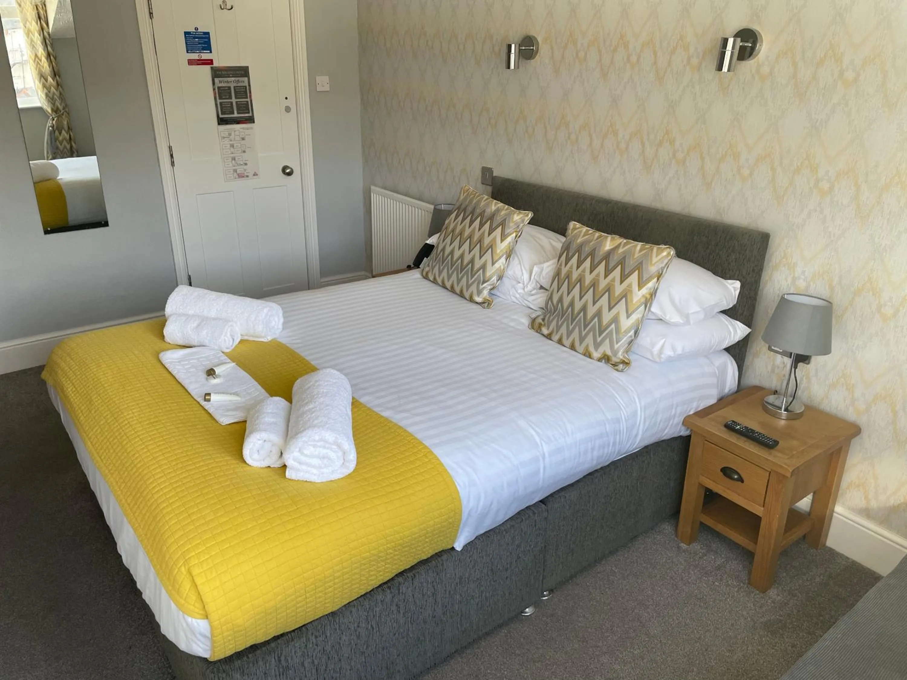 Bed in The Wildings Hotel & Tudno's Restaurant