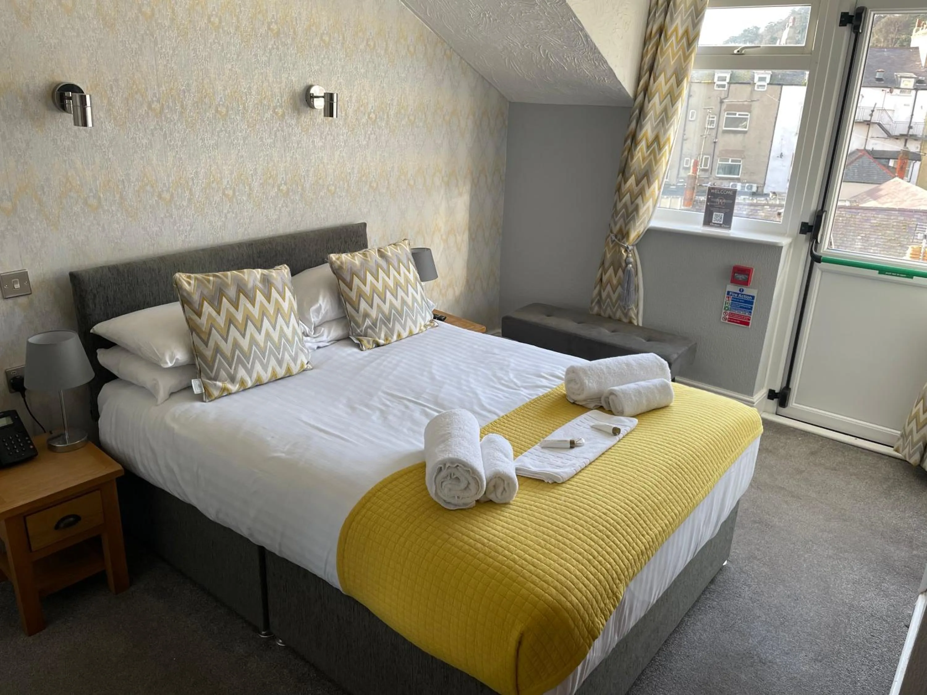 Bed in The Wildings Hotel & Tudno's Restaurant