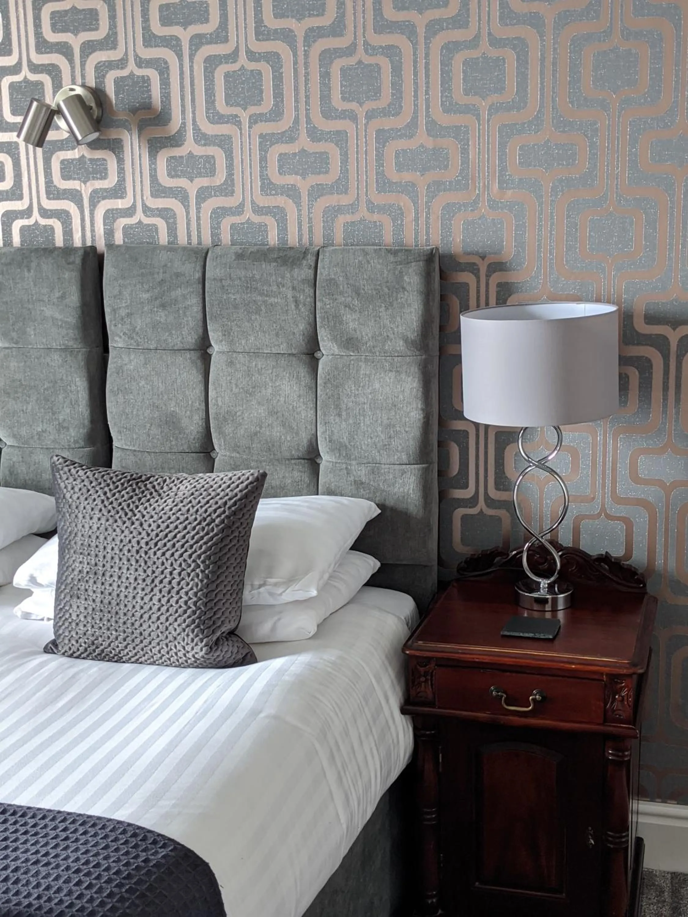 Bed in The Wildings Hotel & Tudno's Restaurant