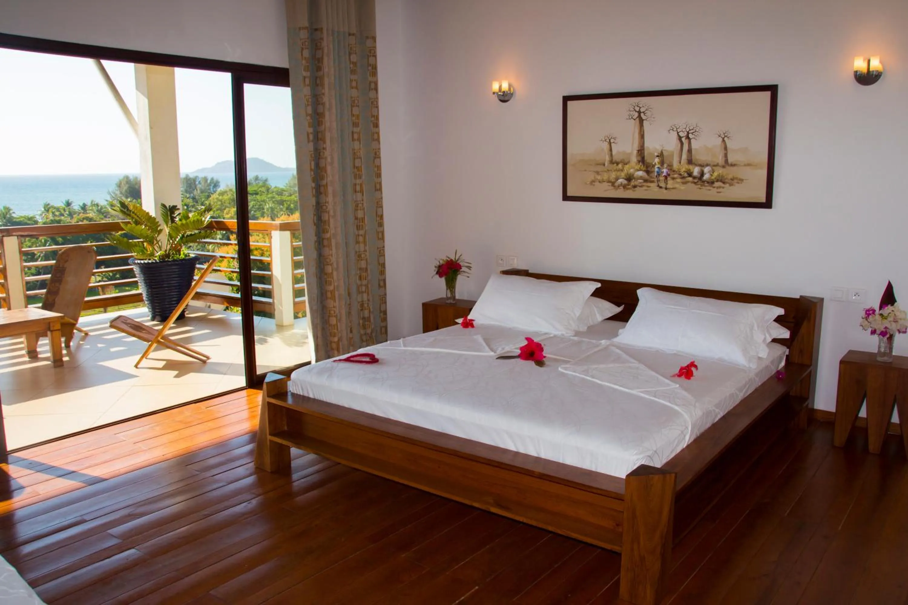 Bed in Hotel Mahita Tsara