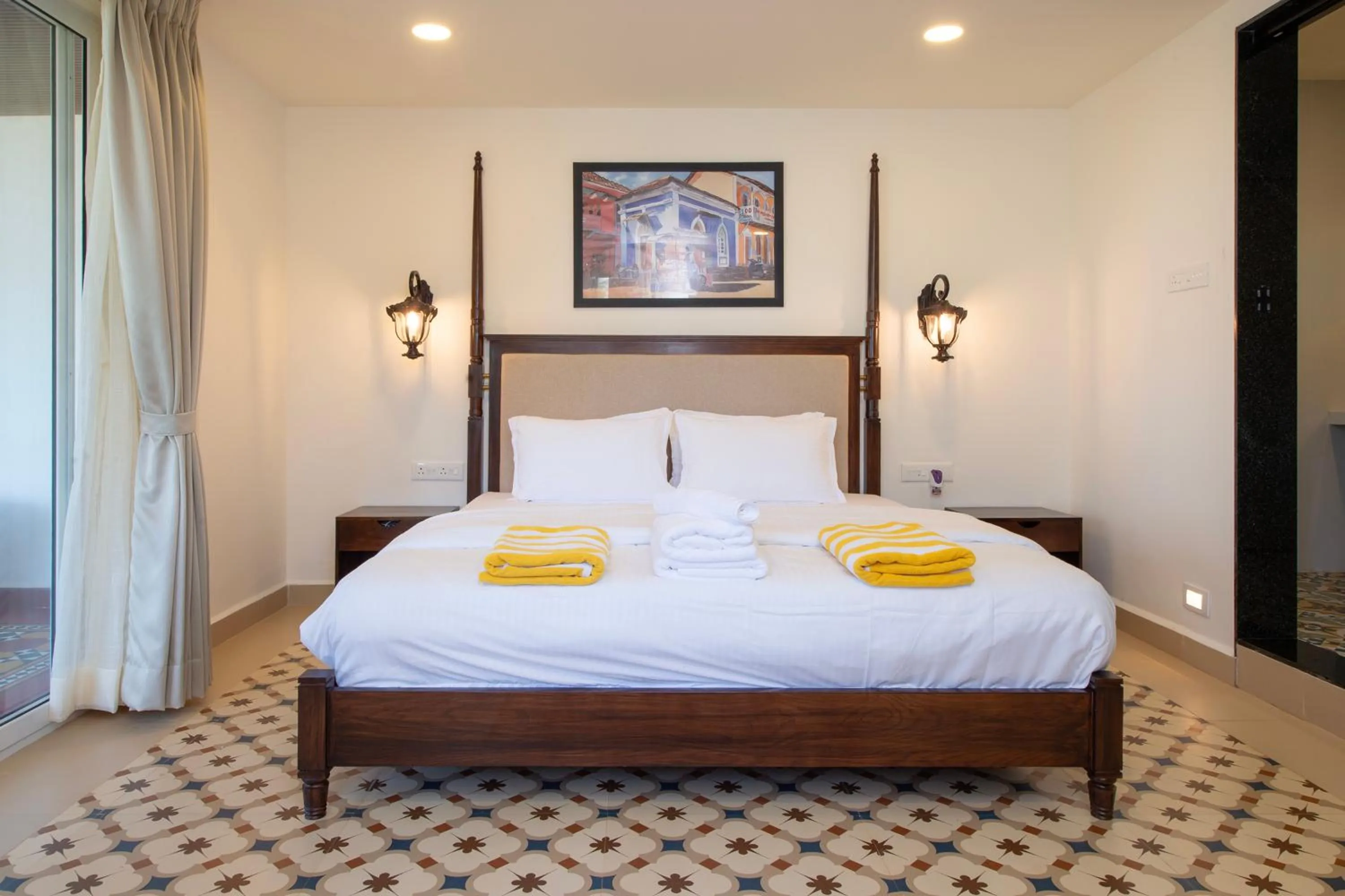 Bedroom, Bed in The Rose Goa Beach Resort