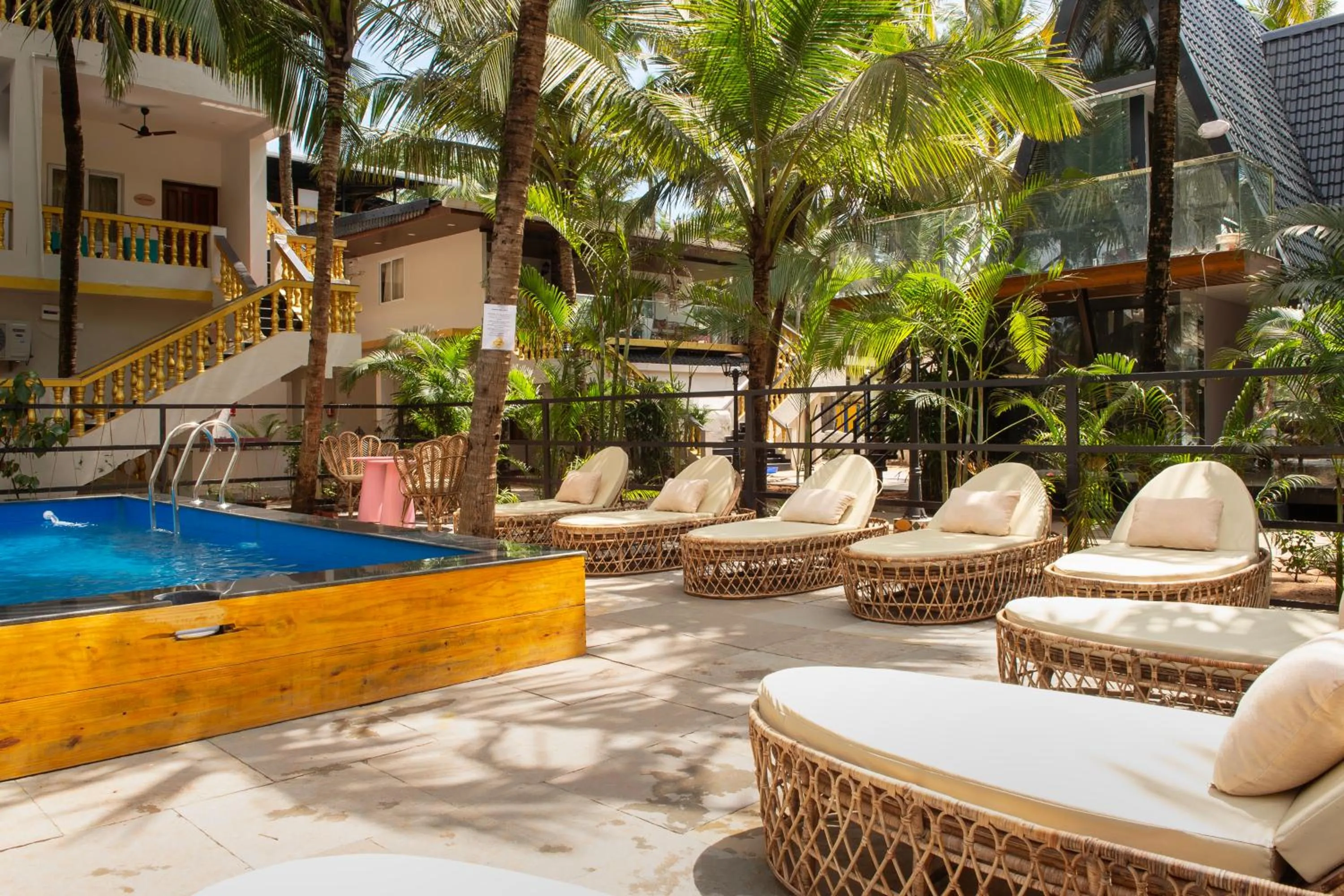Seating area in The Rose Goa Beach Resort